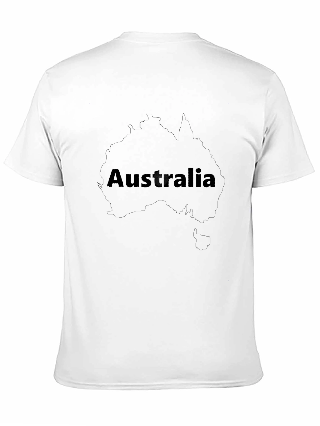Australia Outline Map Black T-Shirt