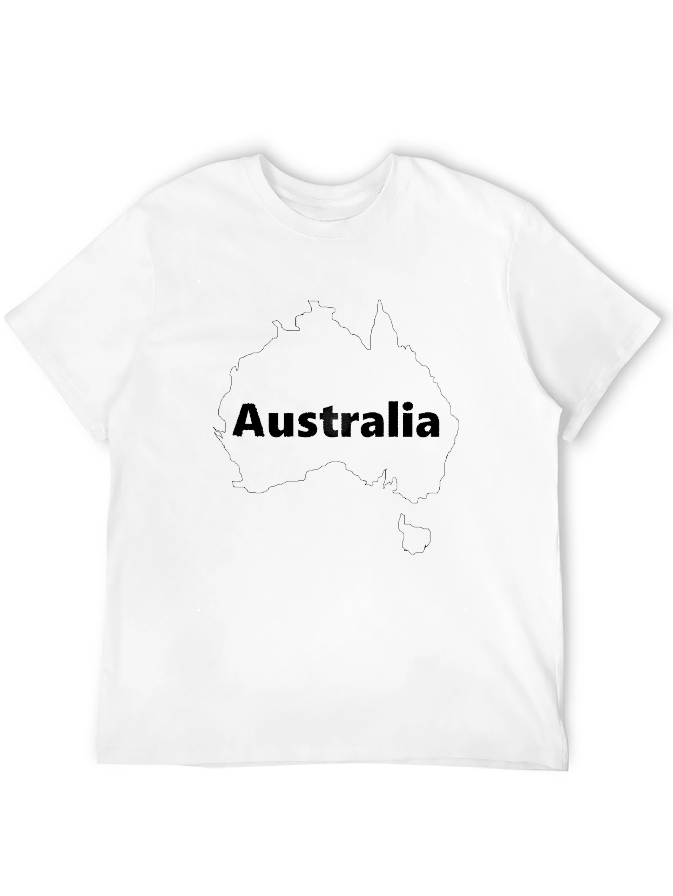 Australia Outline Map Black T-Shirt