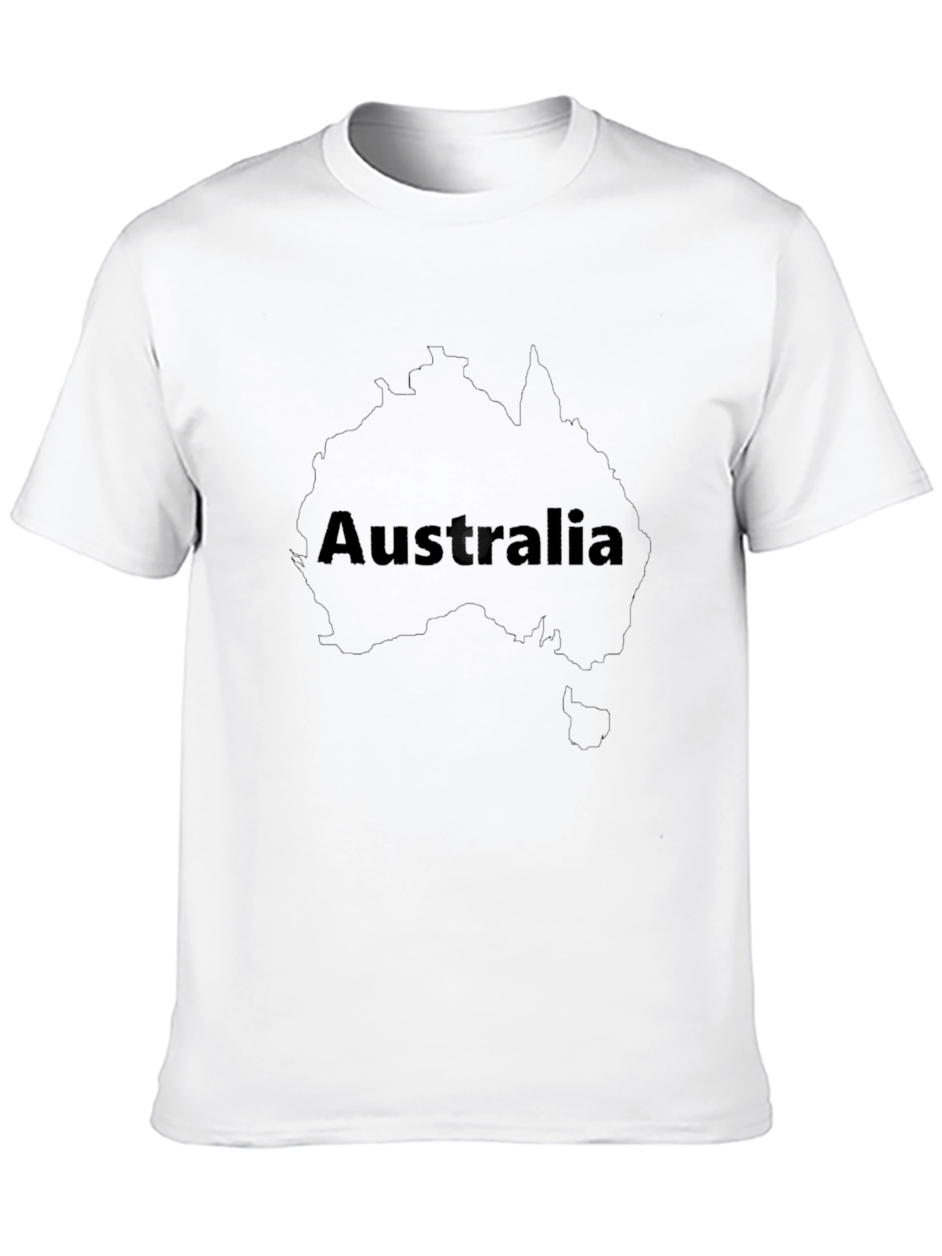 Australia Outline Map Black T-Shirt