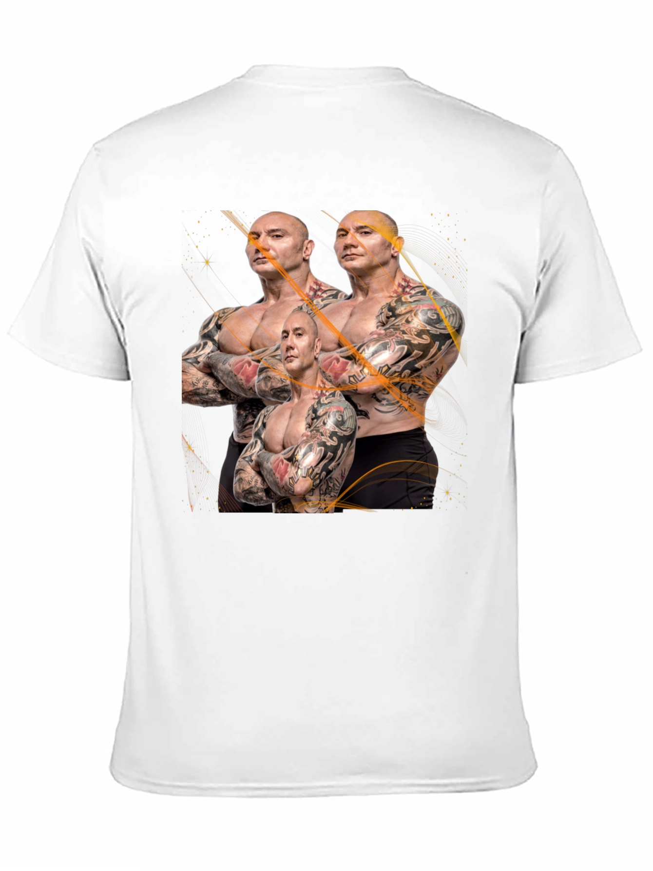 Batista Multiple Image Graphic Black T-Shirt