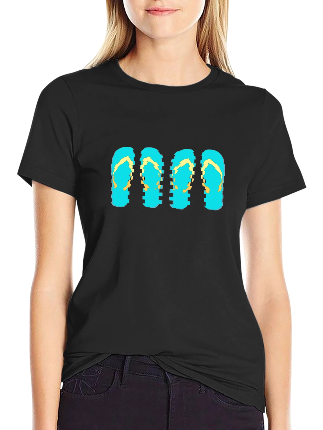 Flip Flop Graphic Tee - Black T-Shirt