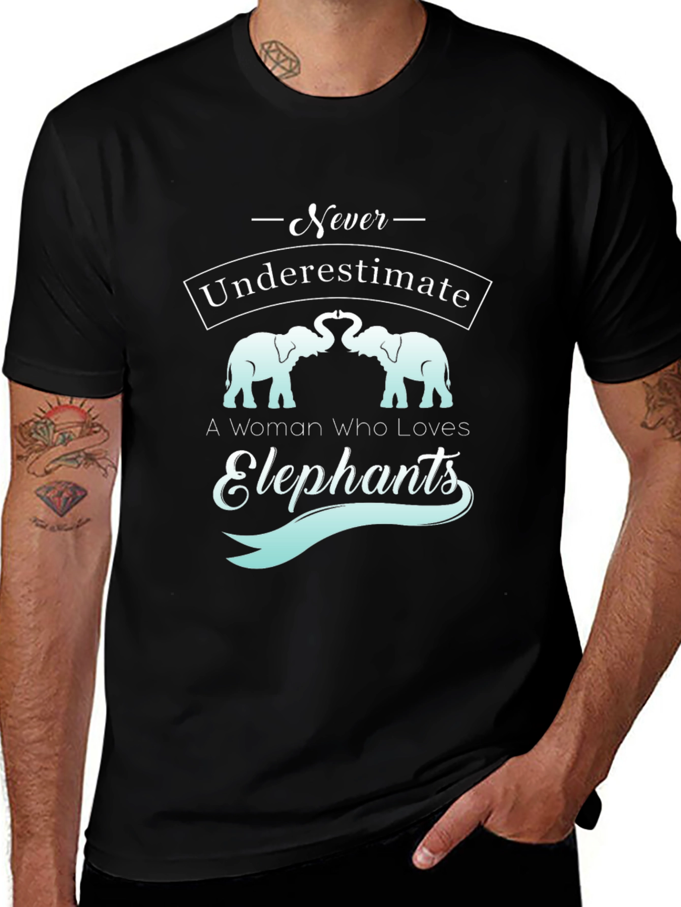Never Underestimate Elephant Lover T-Shirt