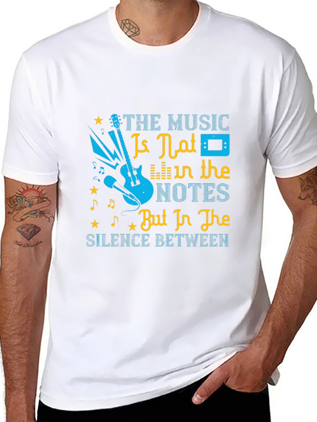 Music Lovers T-Shirt: Notes & Silence Graphic Tee
