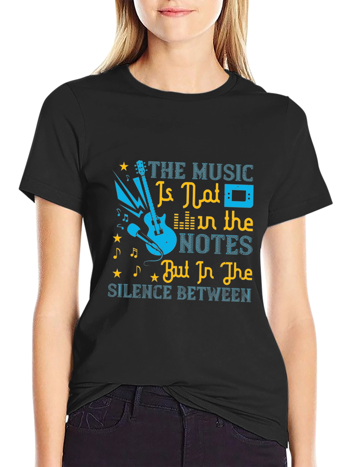 Music Lovers T-Shirt: Notes & Silence Graphic Tee