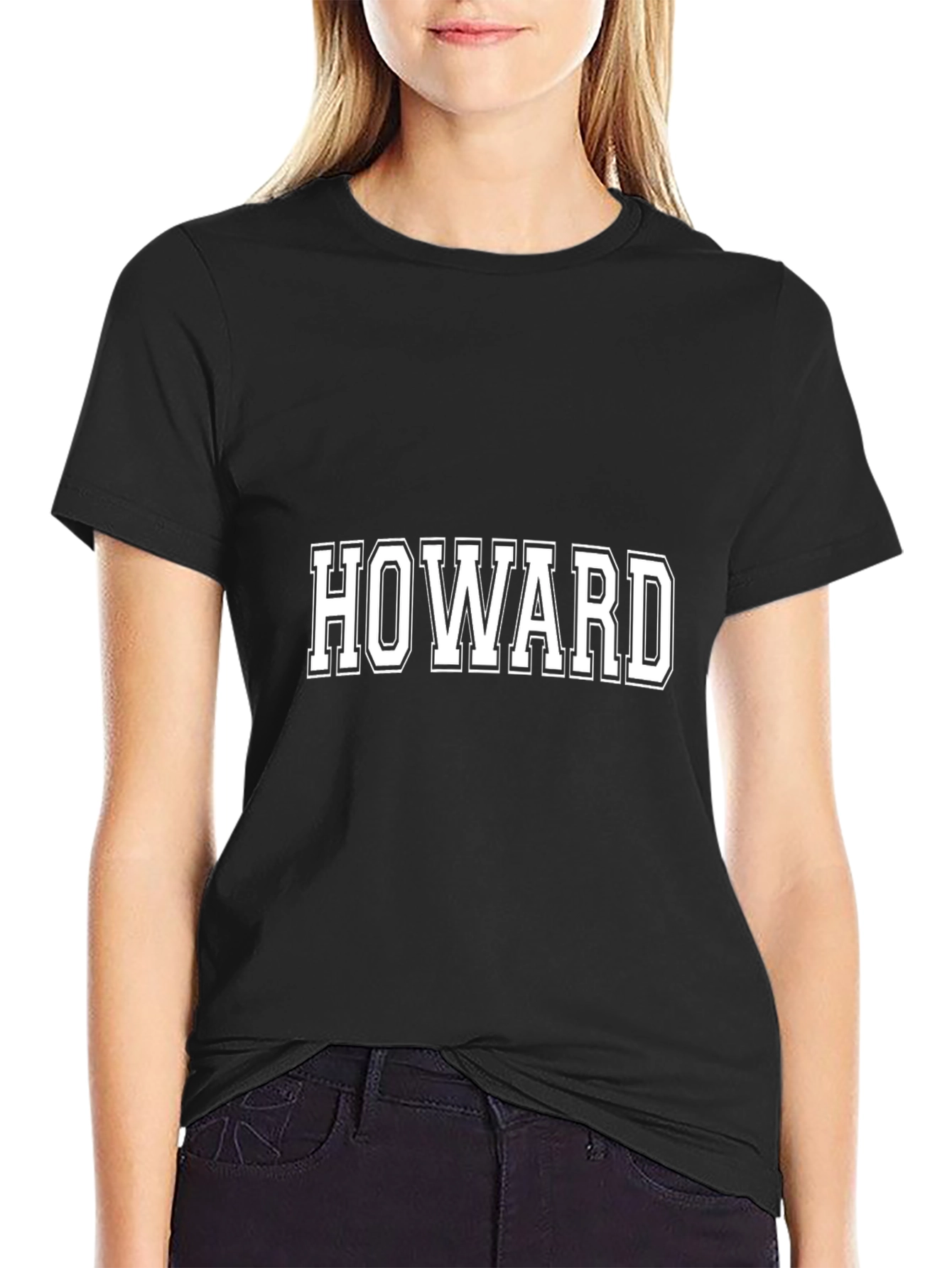 Howard T-Shirt Black Cotton Blend Casual Tee