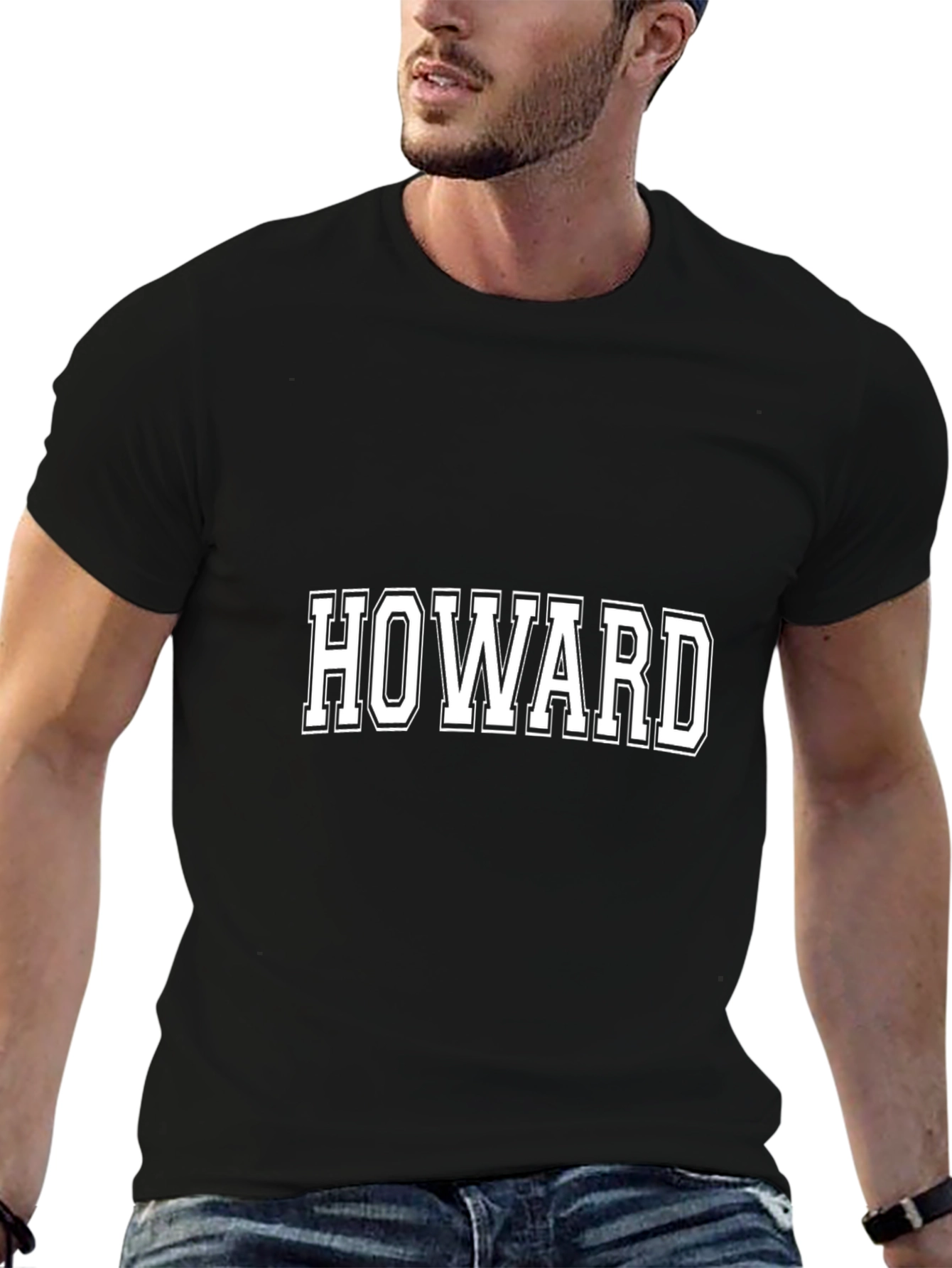 Howard T-Shirt Black Cotton Blend Casual Tee