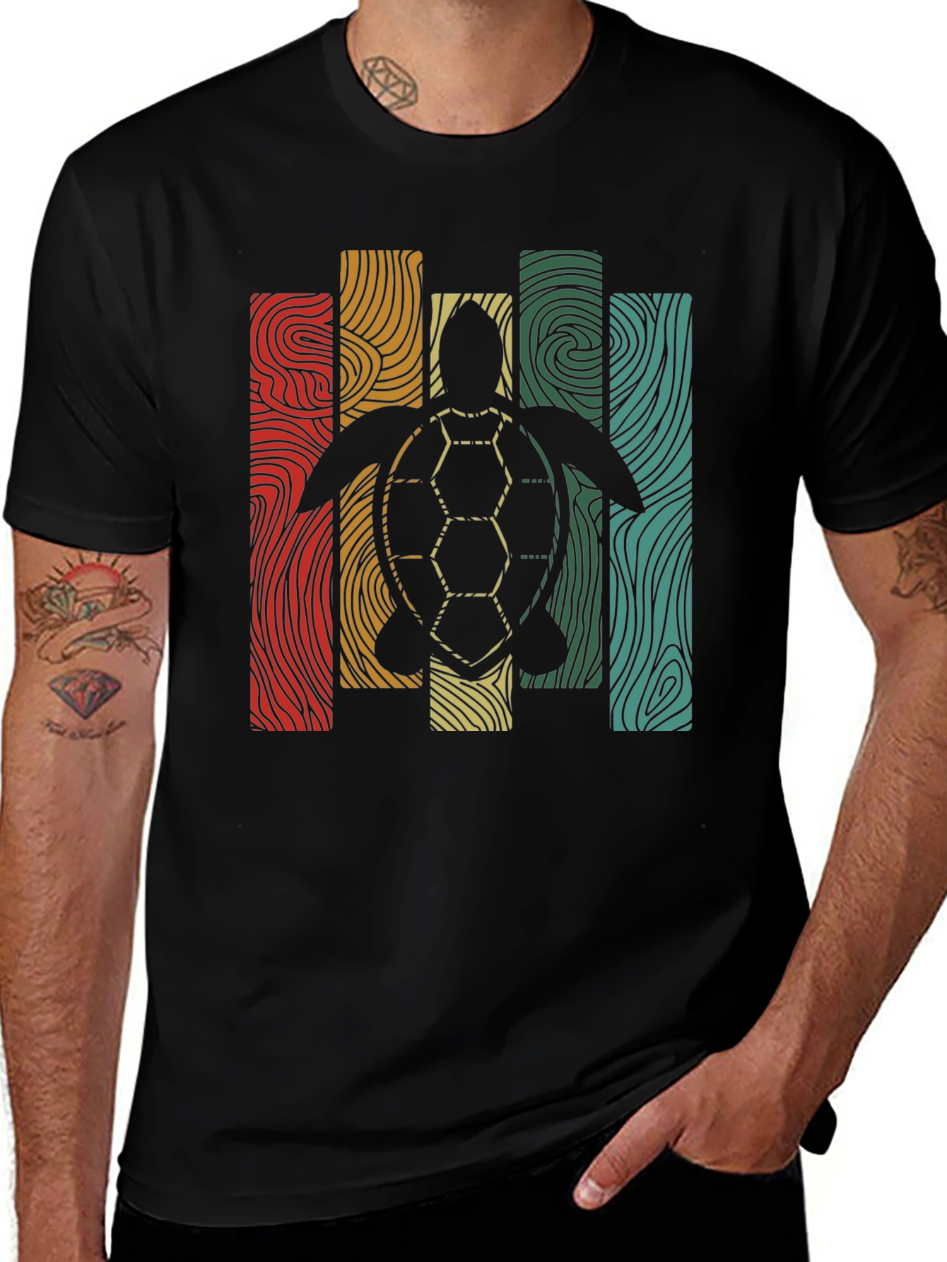 Retro Turtle Graphic Tee - Unique Design