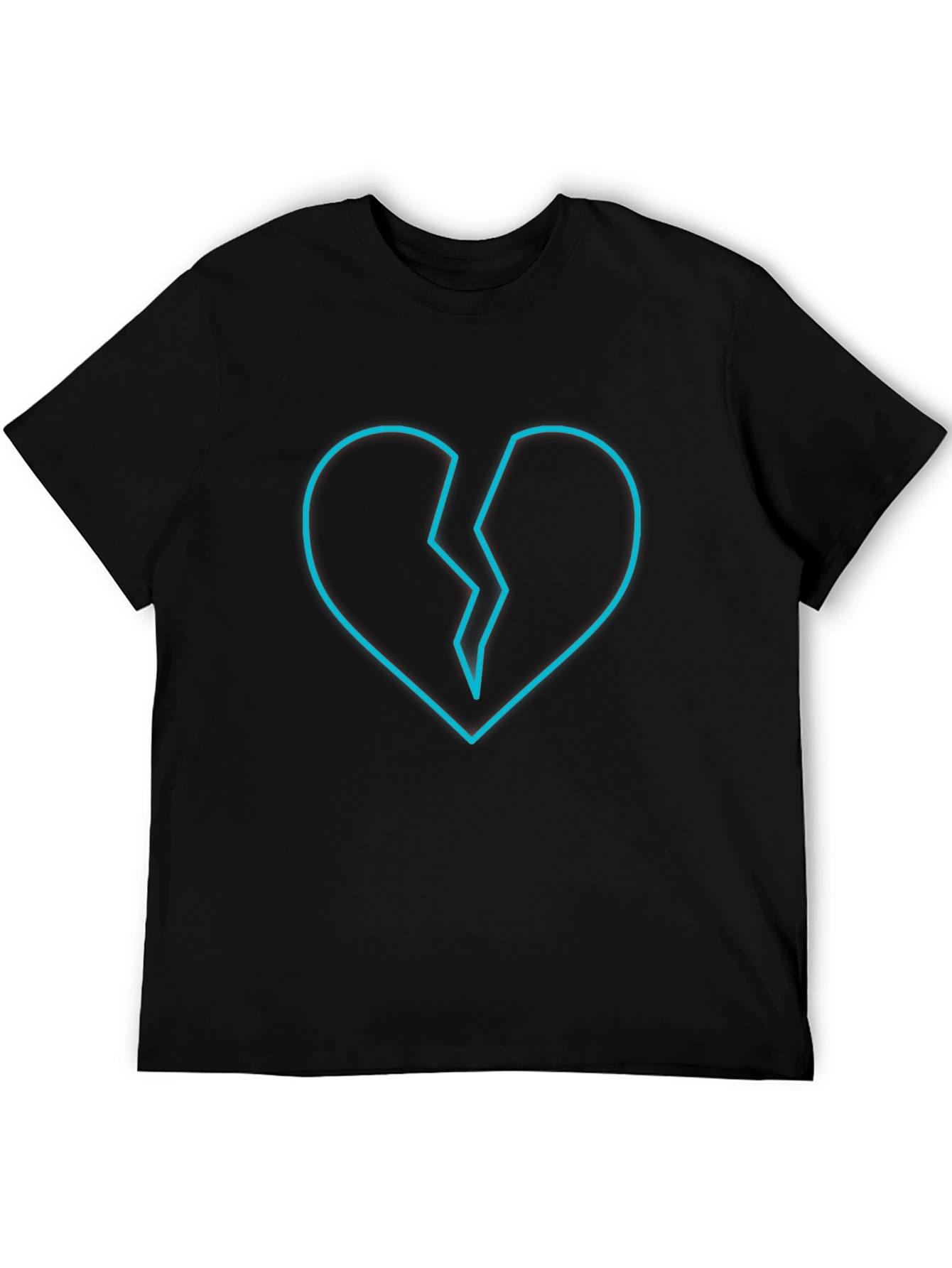 Broken Heart Graphic Tee - Modern Black T-Shirt