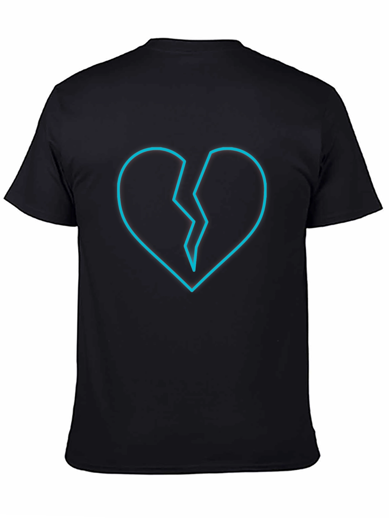 Broken Heart Graphic Tee - Modern Black T-Shirt