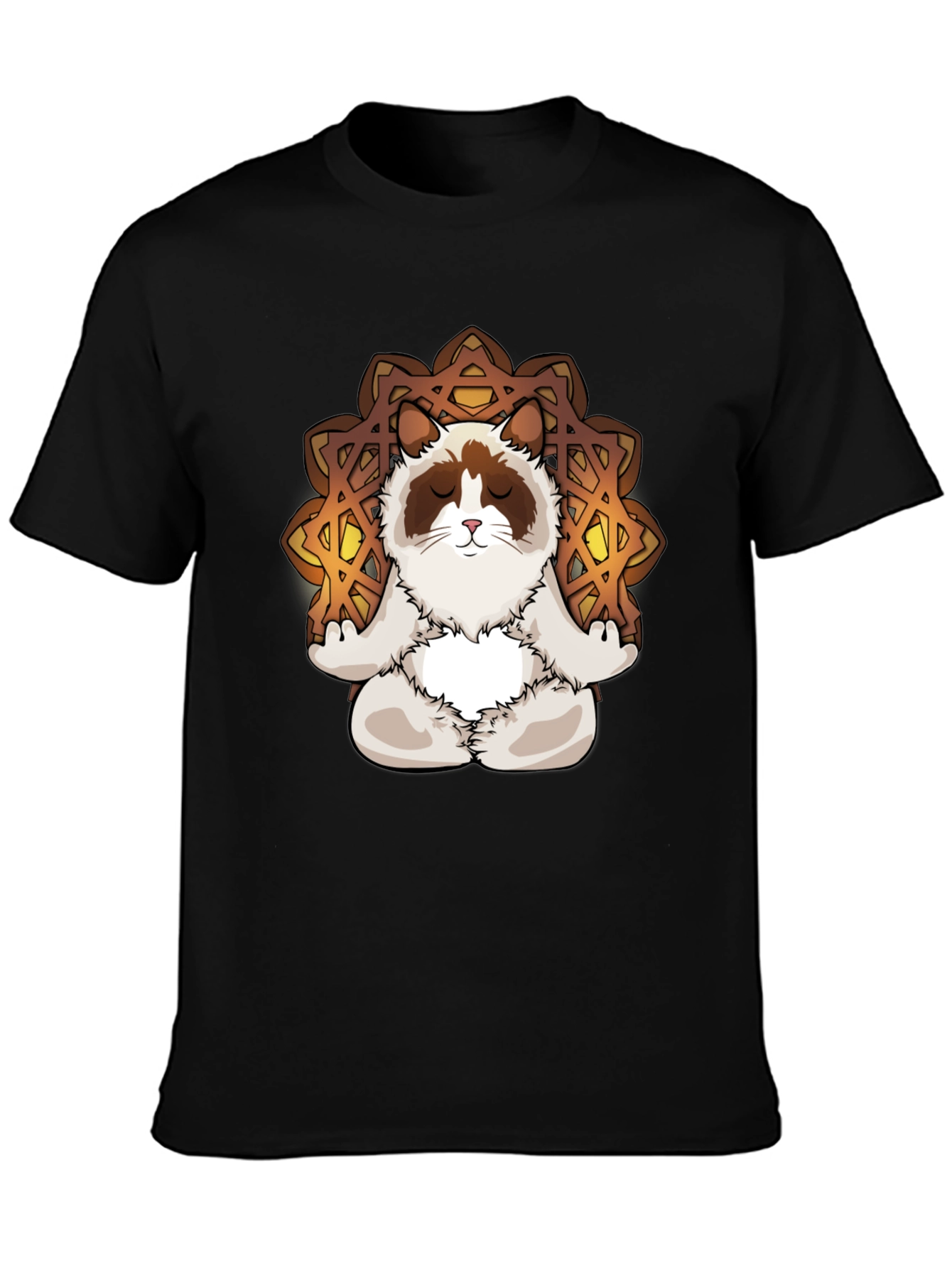 Zen Grumpy Cat Graphic T-Shirt