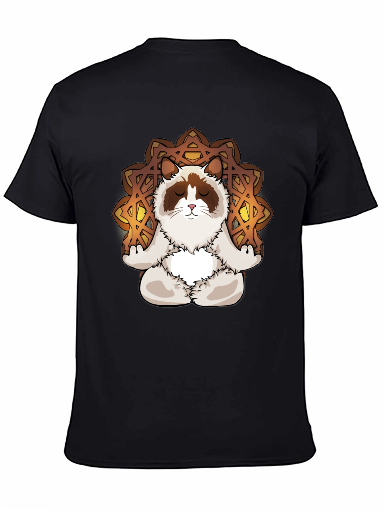 Zen Grumpy Cat Graphic T-Shirt