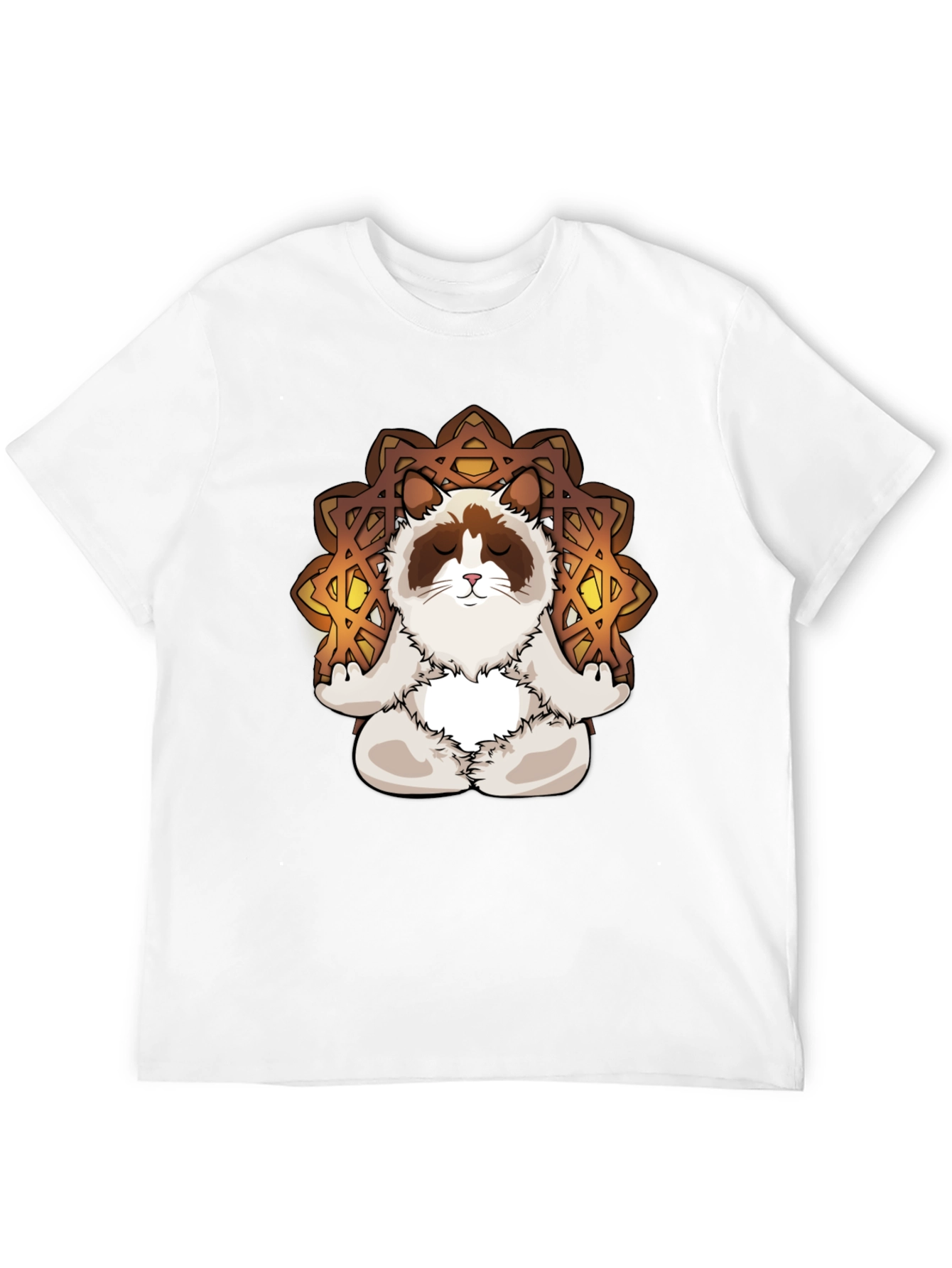 Zen Grumpy Cat Graphic T-Shirt