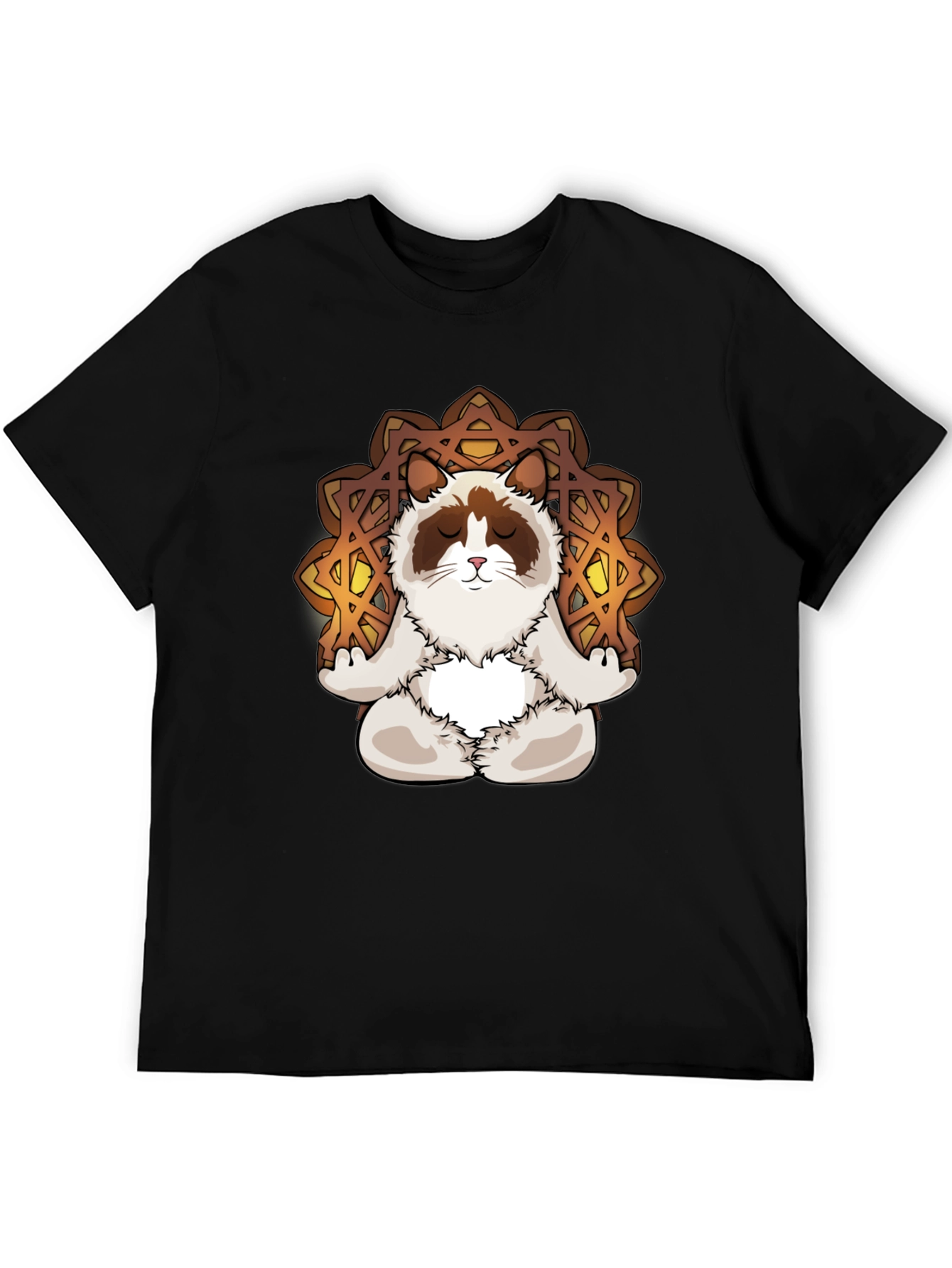 Zen Grumpy Cat Graphic T-Shirt