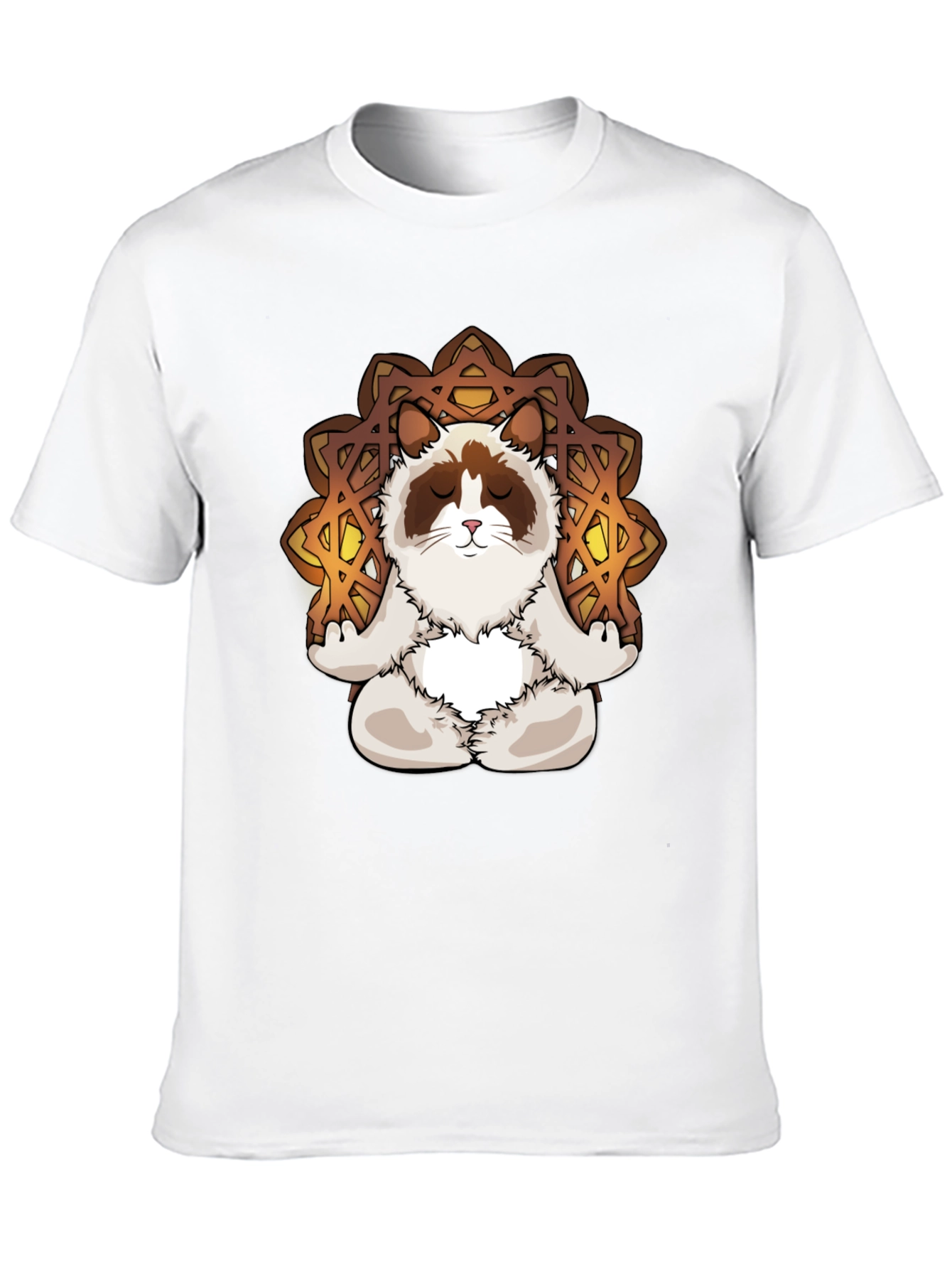 Zen Grumpy Cat Graphic T-Shirt