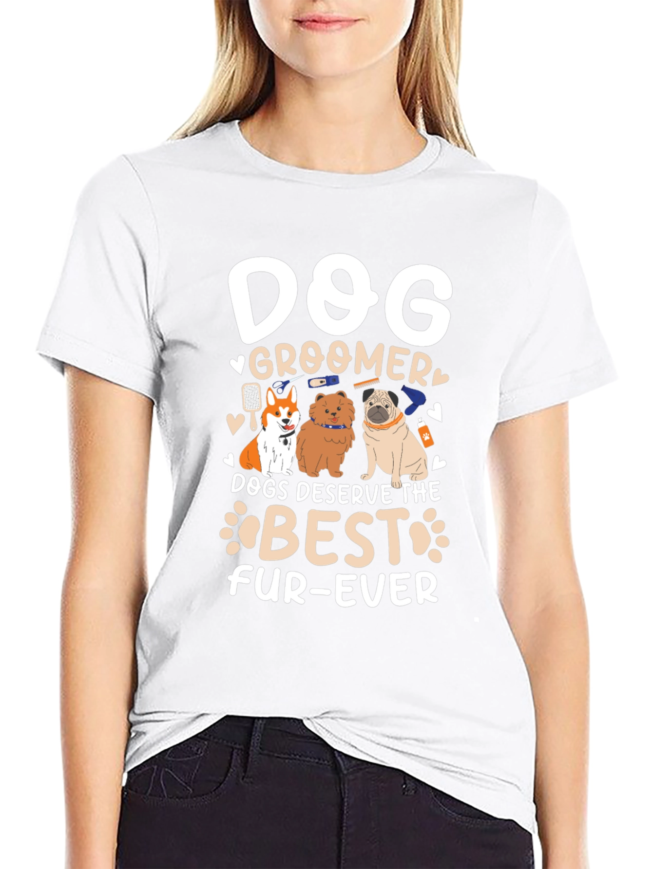 Dog Groomer Fur-Ever Black T-Shirt