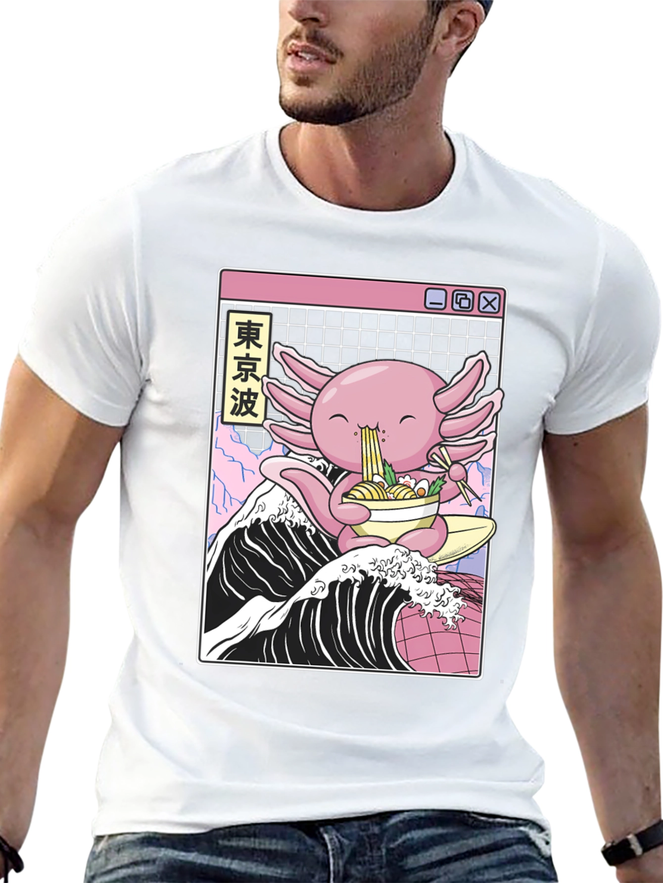 Axolotl Ramen Wave T-Shirt - Tokyo Style