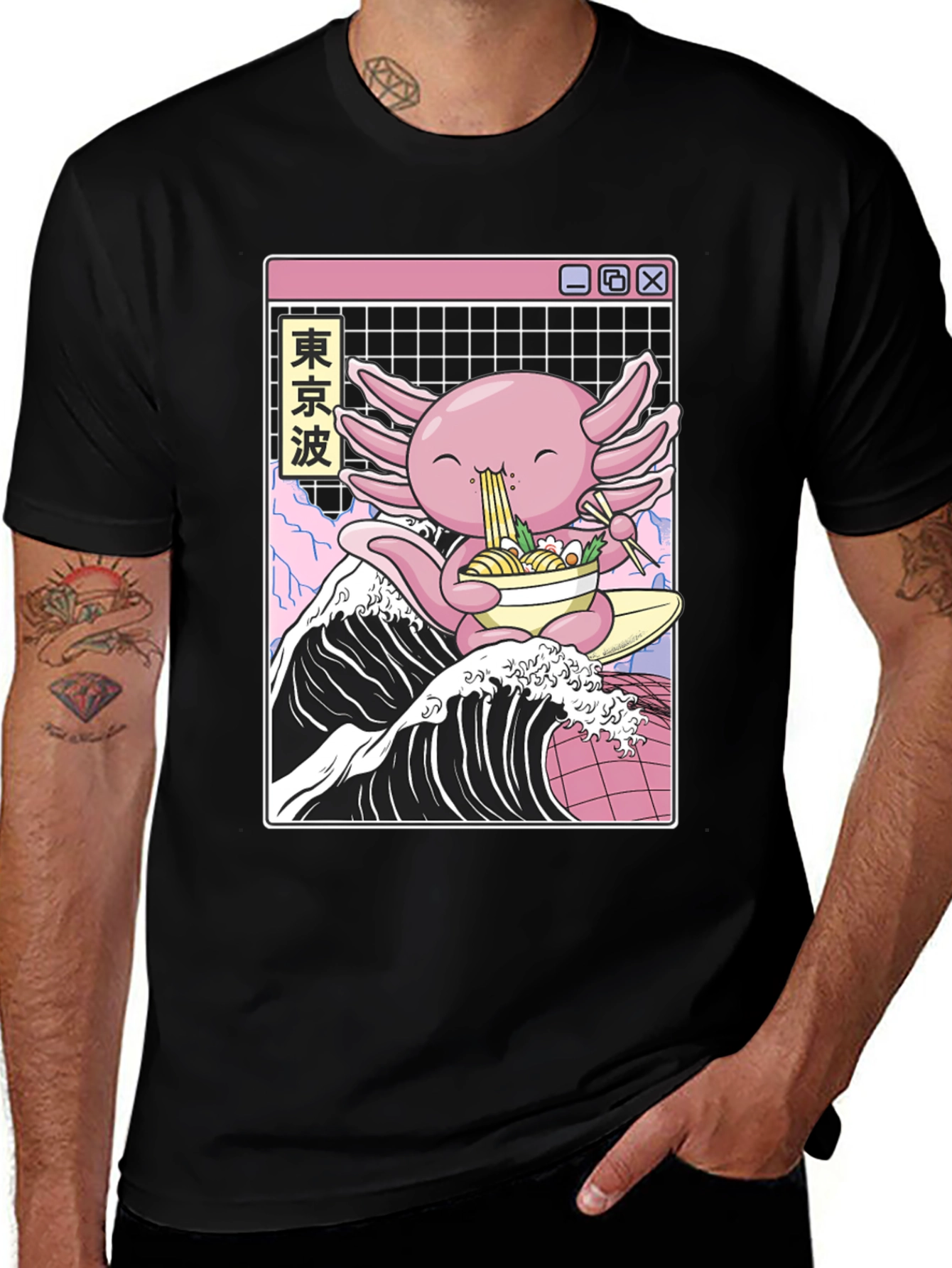 Axolotl Ramen Wave T-Shirt - Tokyo Style