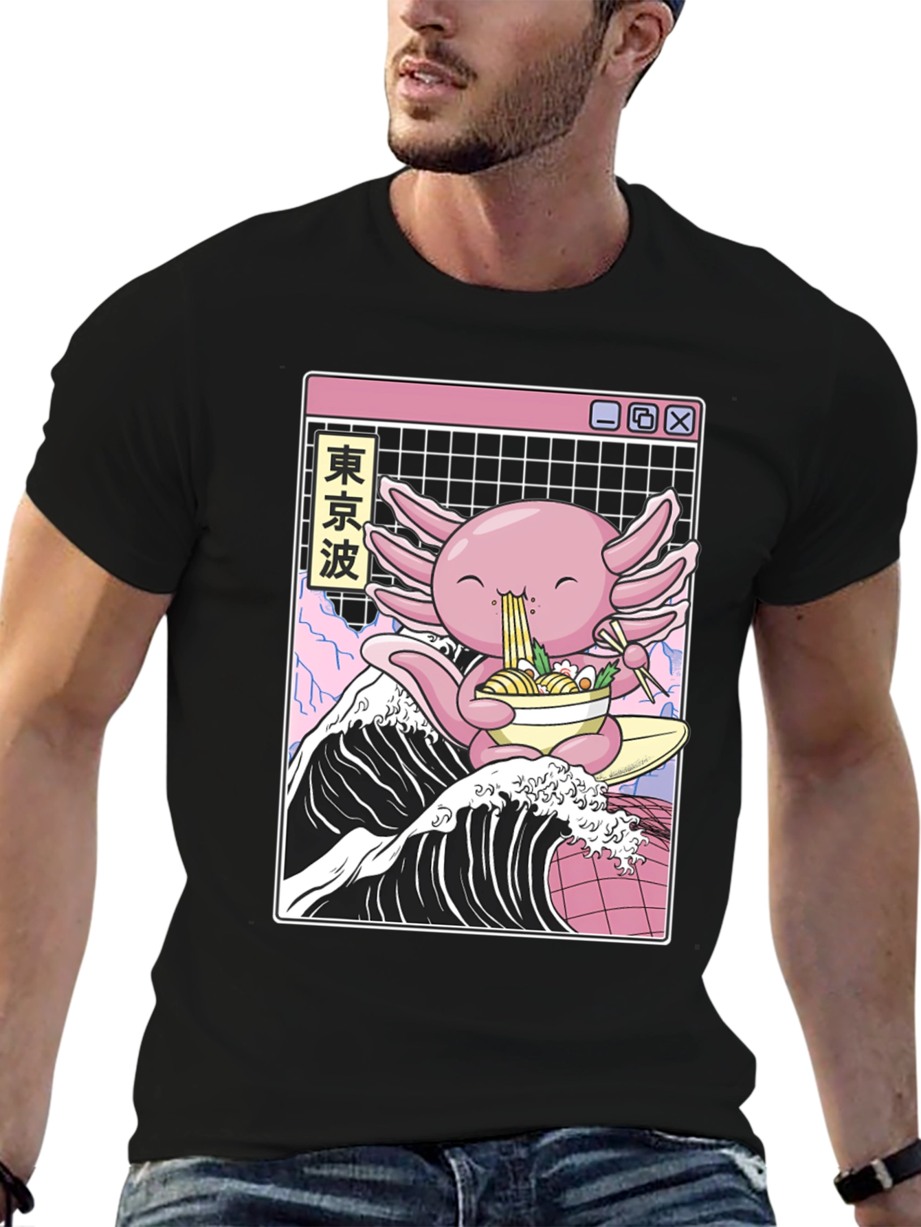 Axolotl Ramen Wave T-Shirt - Tokyo Style