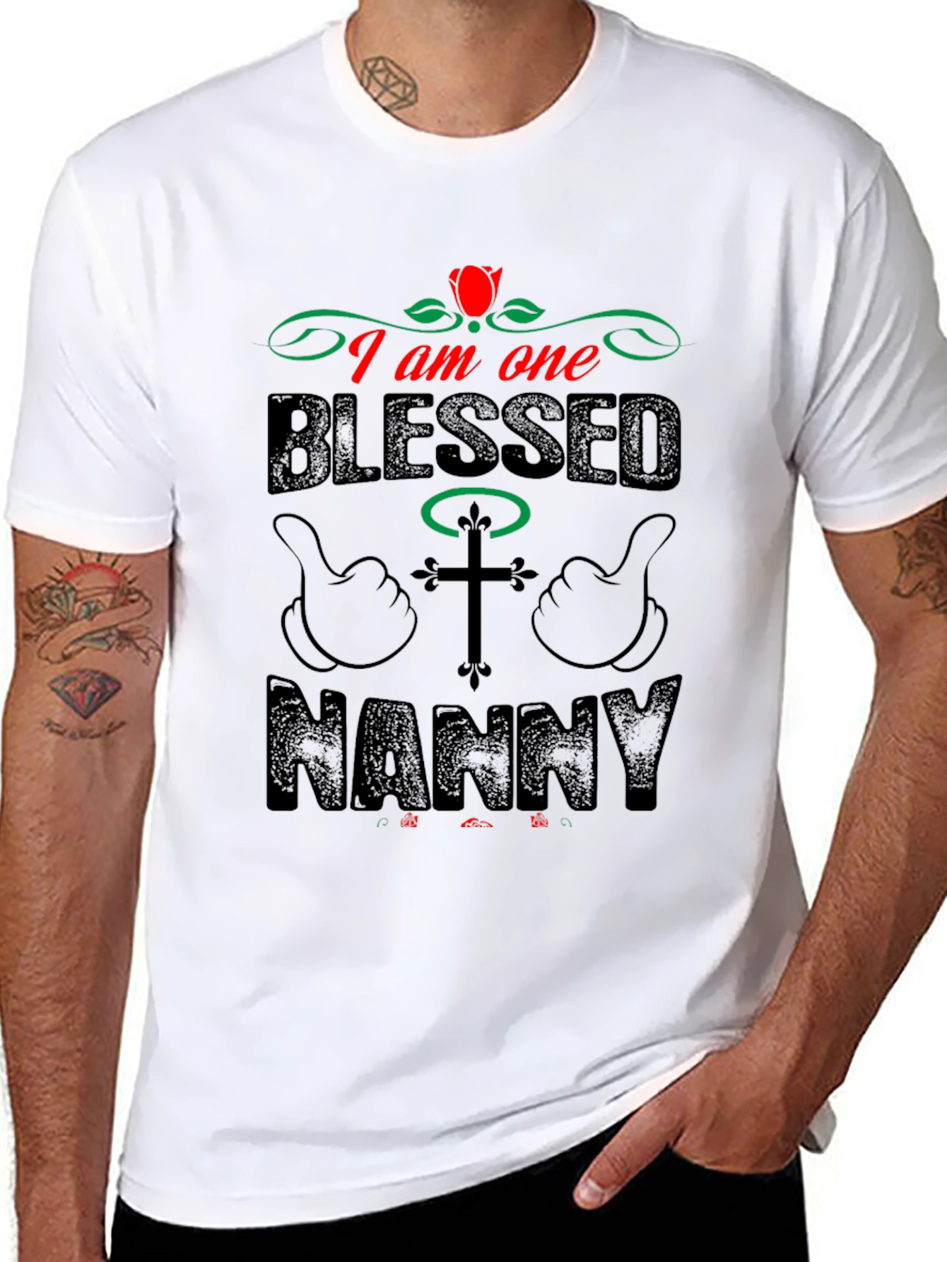 Blessed Nanny Graphic T-Shirt - Stylish & Comfortable