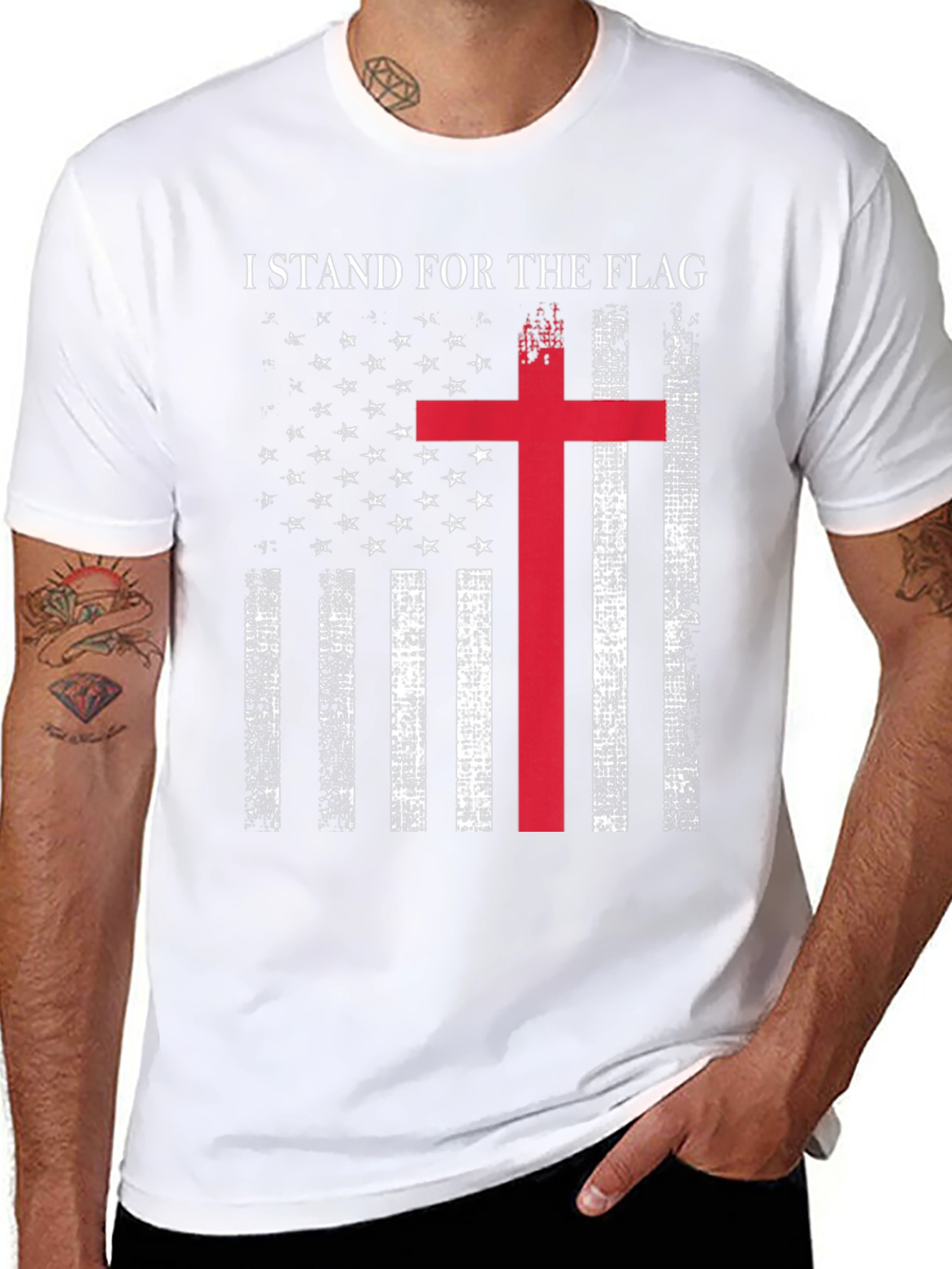 I Stand For The Flag Patriotic Christian T-Shirt