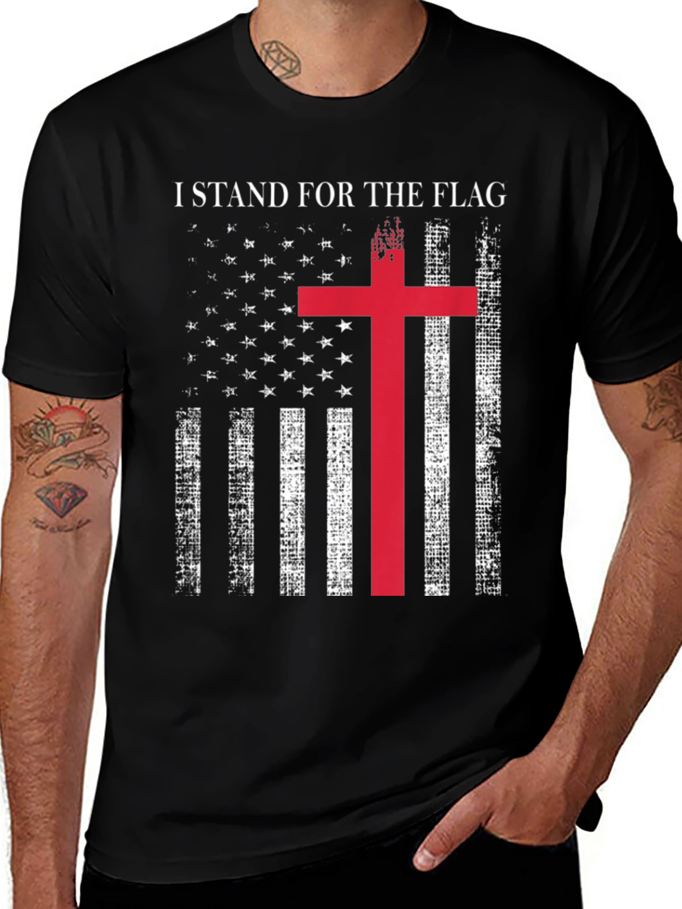 I Stand For The Flag Patriotic Christian T-Shirt