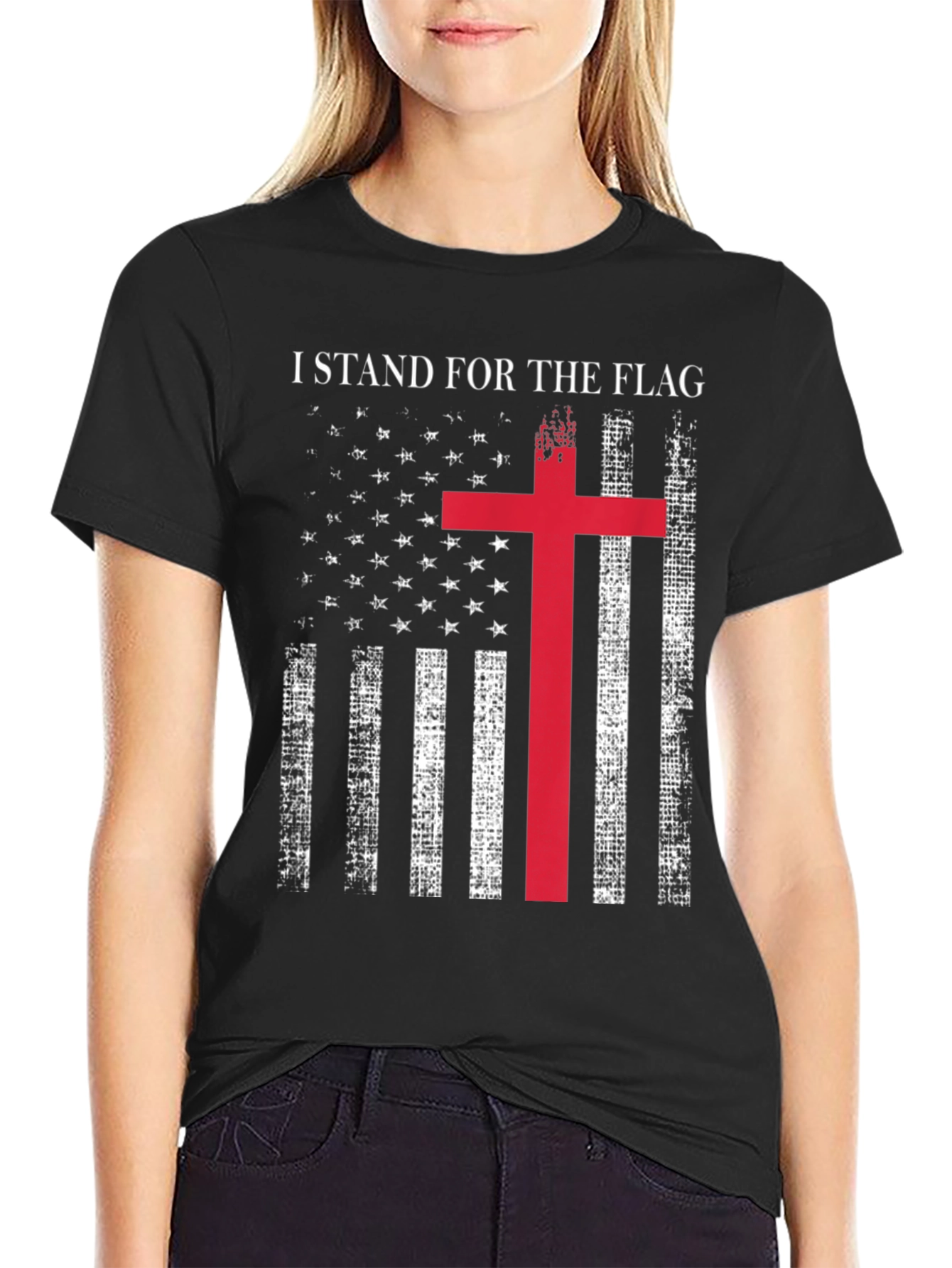 I Stand For The Flag Patriotic Christian T-Shirt