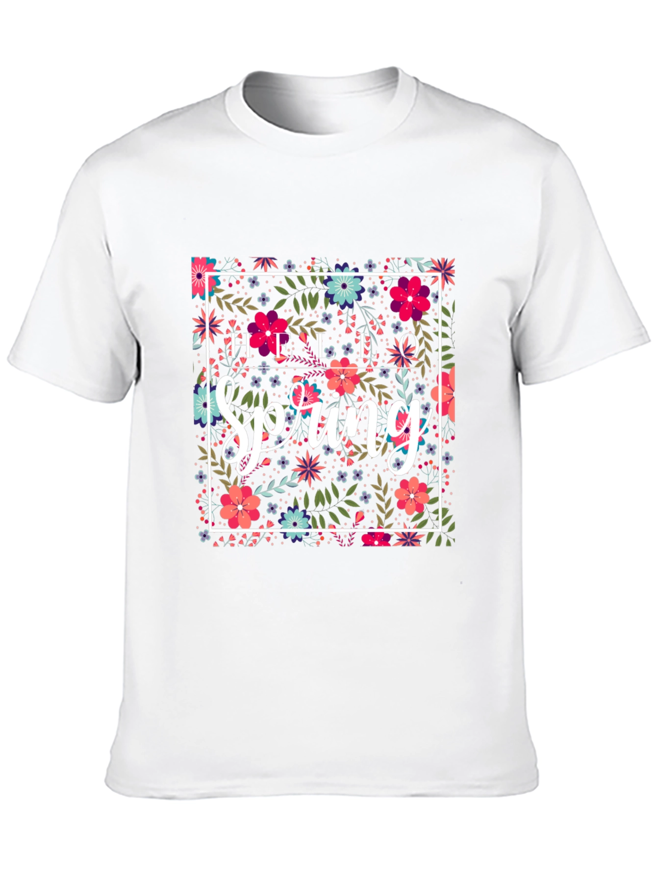 Floral Spring Graphic Tee - Black