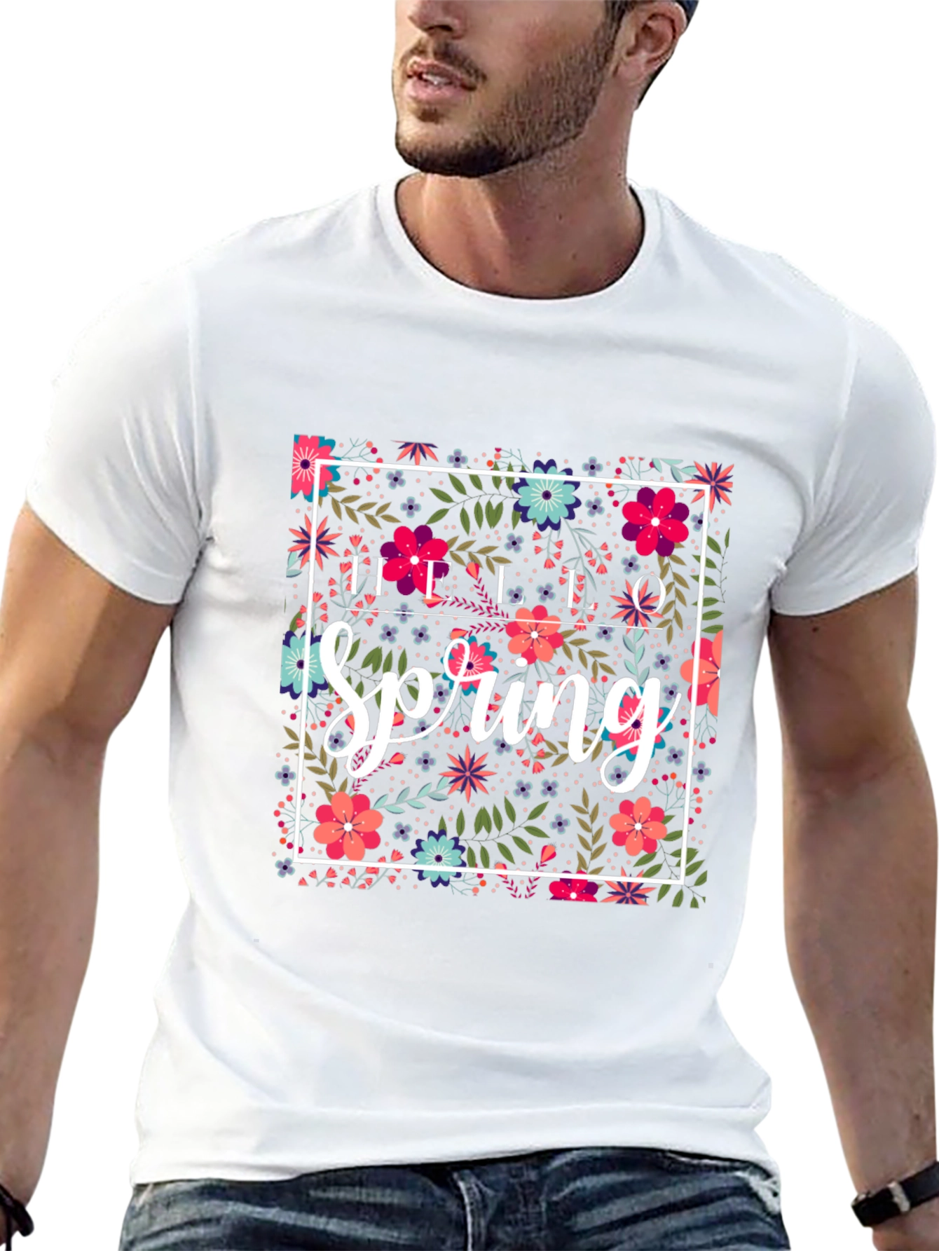 Floral Spring Graphic Tee - Black
