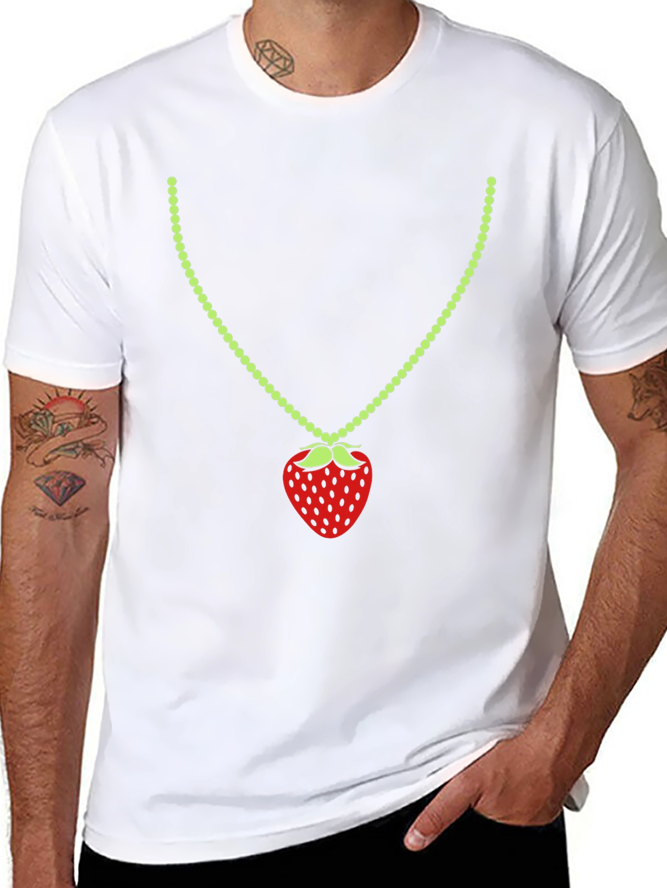 Strawberry Pendant Graphic T-Shirt