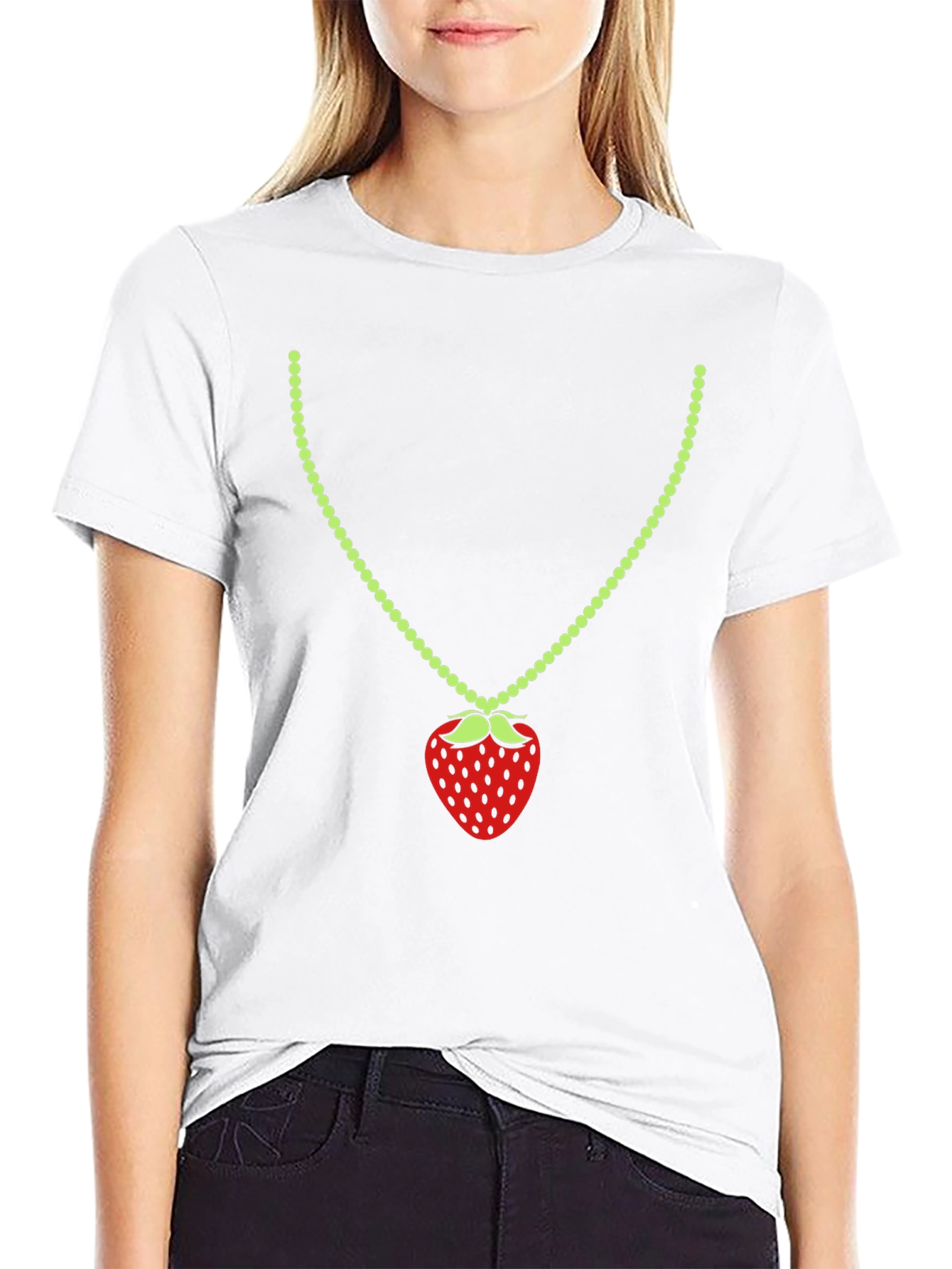Strawberry Pendant Graphic T-Shirt