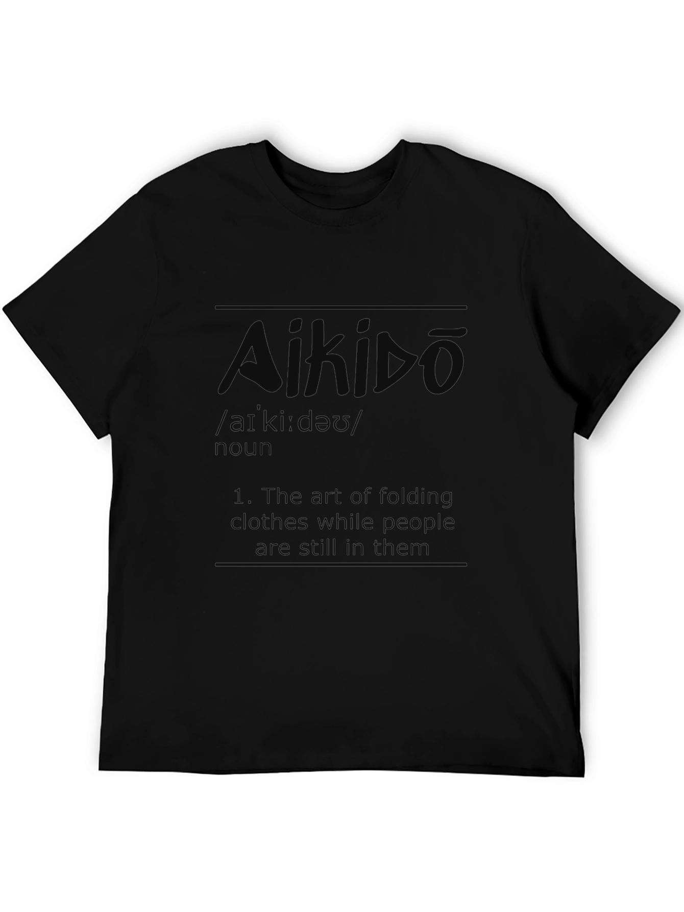 Aikido Folding Clothes Black T-Shirt