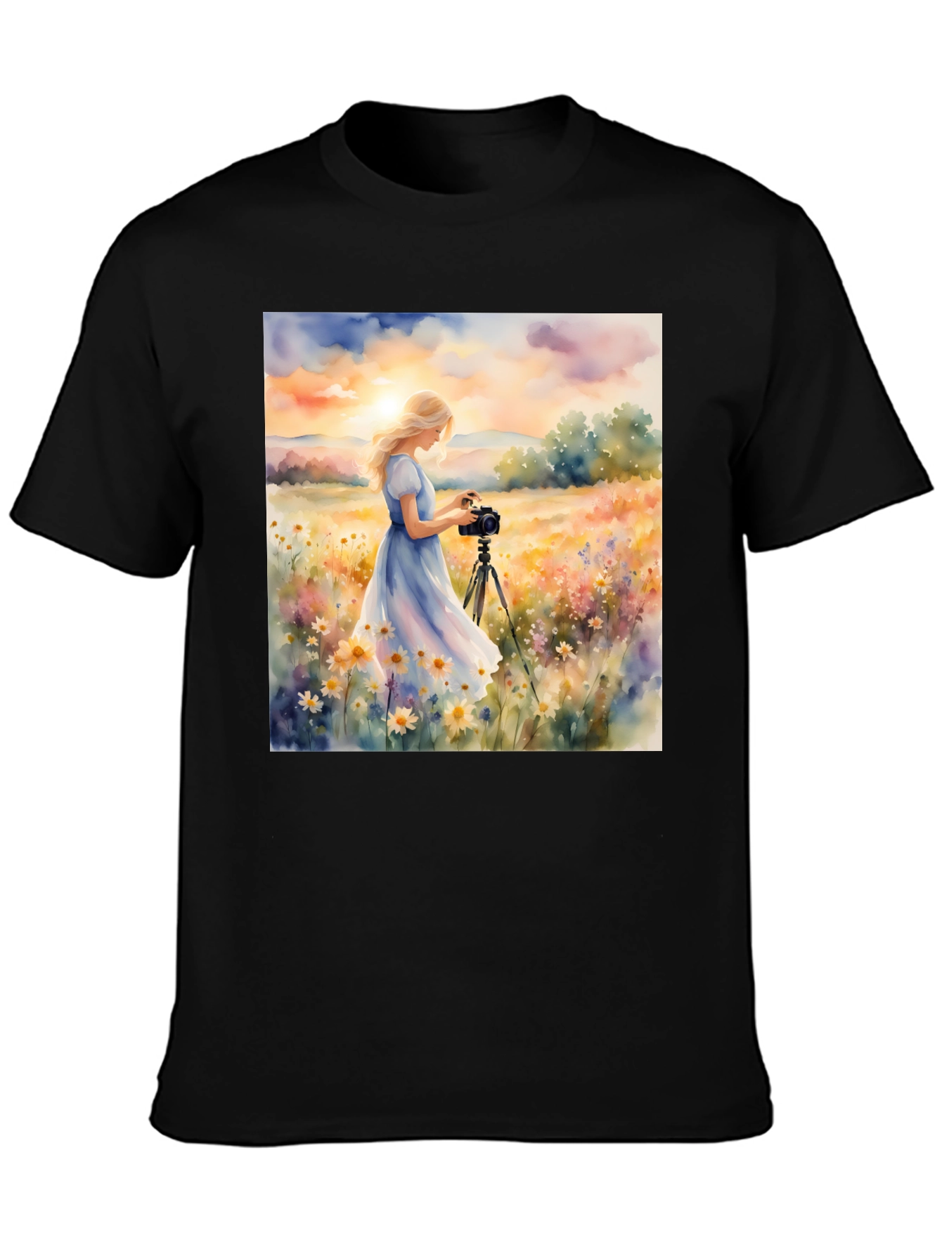 Floral Photographer Graphic T-Shirt