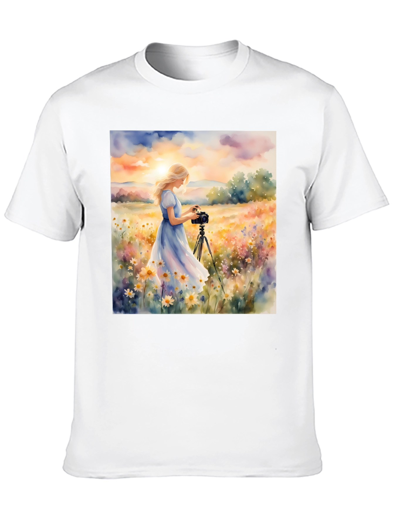 Floral Photographer Graphic T-Shirt