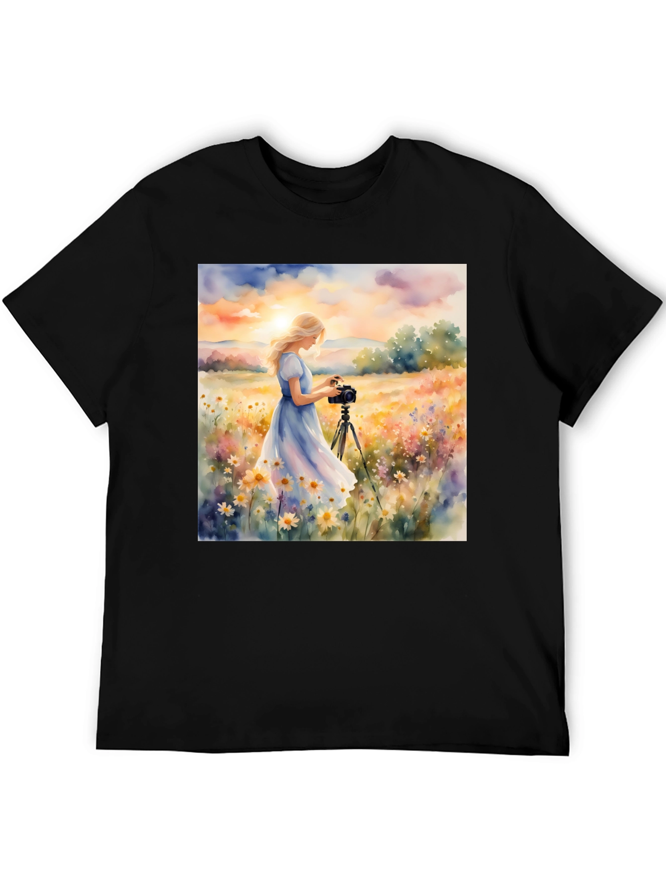 Floral Photographer Graphic T-Shirt