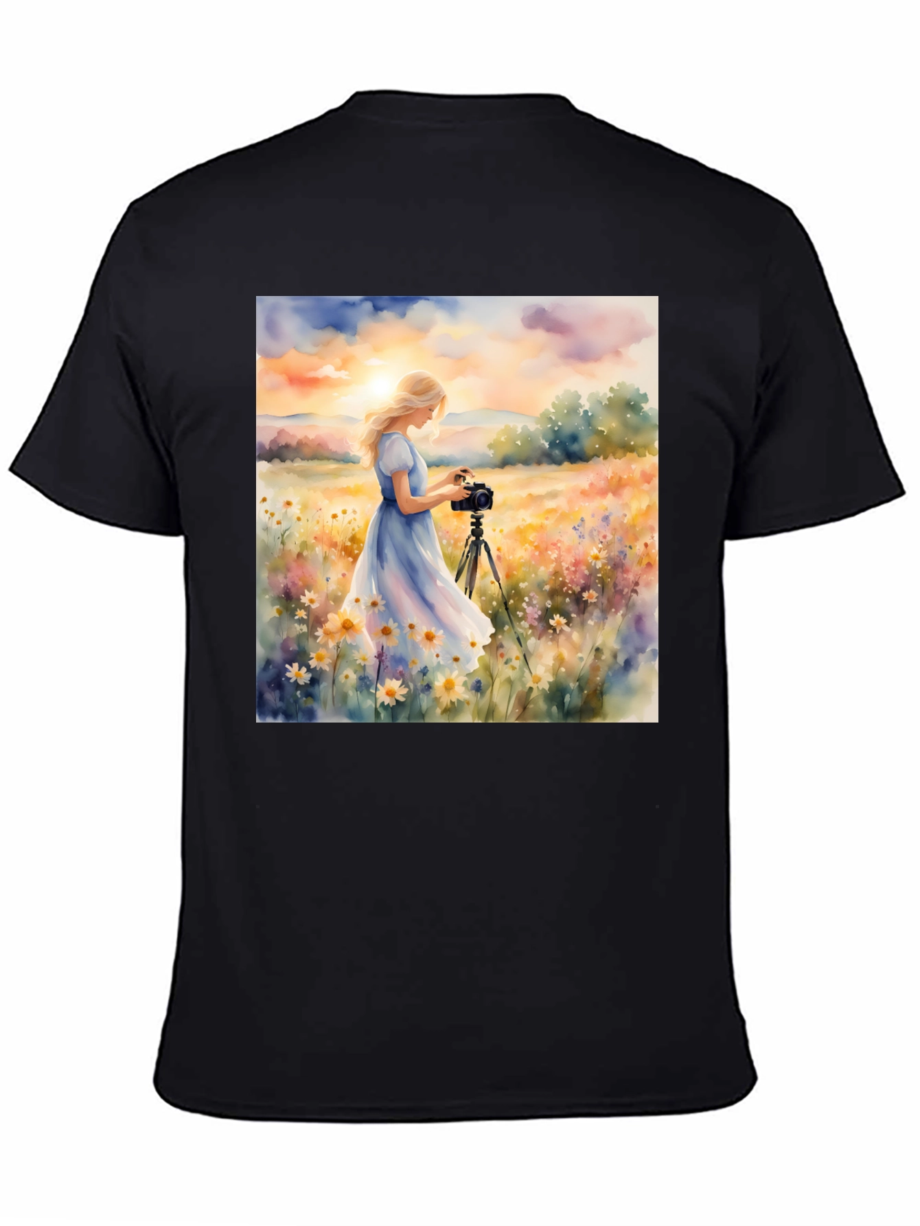 Floral Photographer Graphic T-Shirt