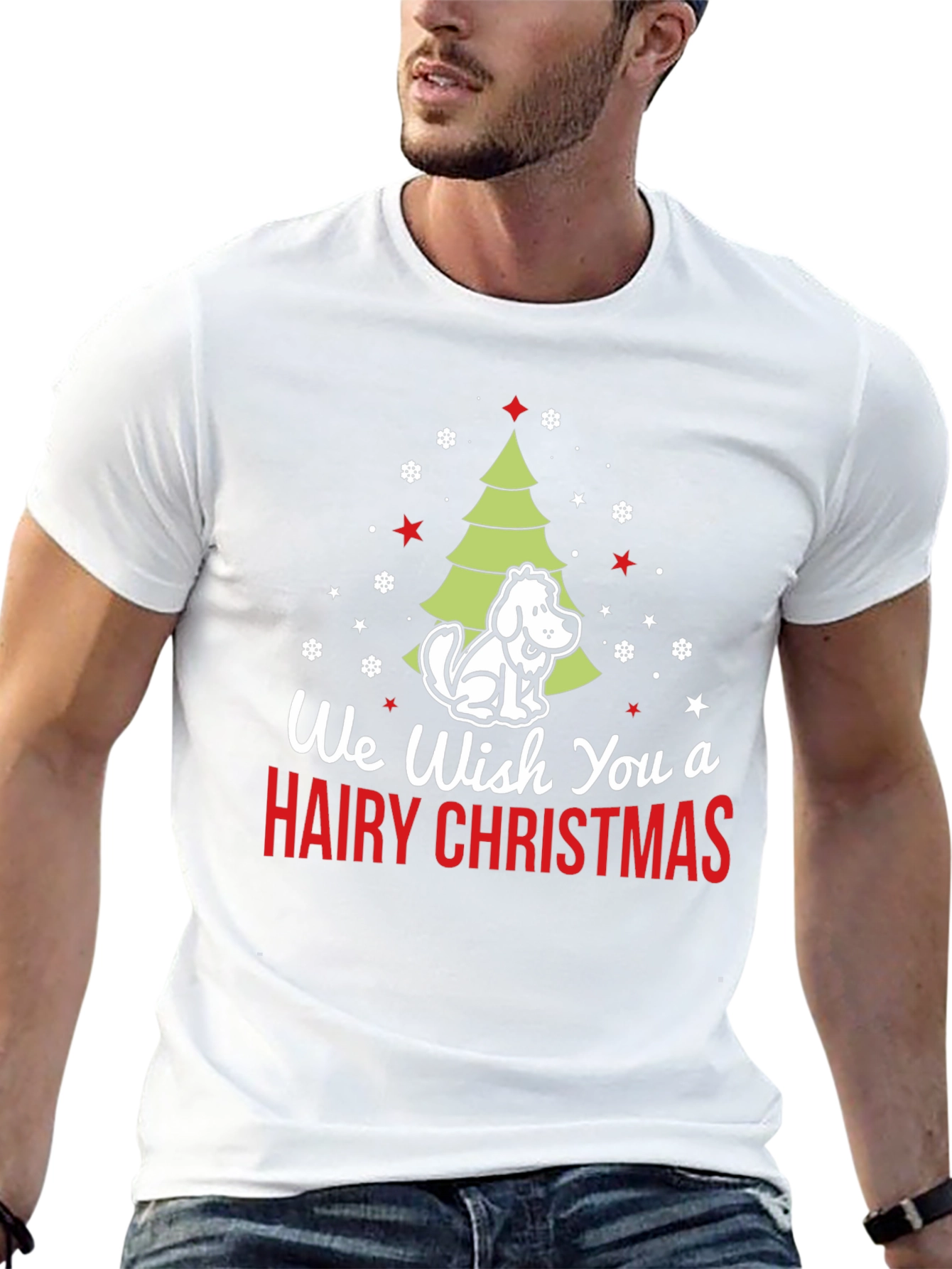 Hairy Christmas Dog T-Shirt