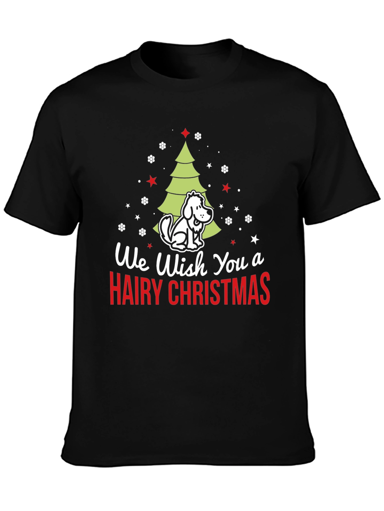 Hairy Christmas Dog T-Shirt