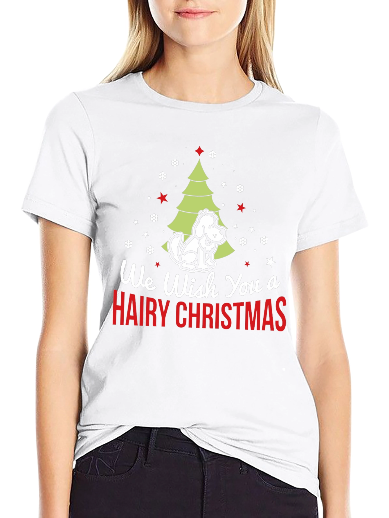 Hairy Christmas Dog T-Shirt