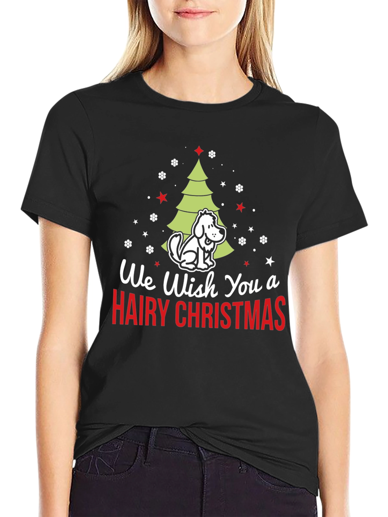 Hairy Christmas Dog T-Shirt