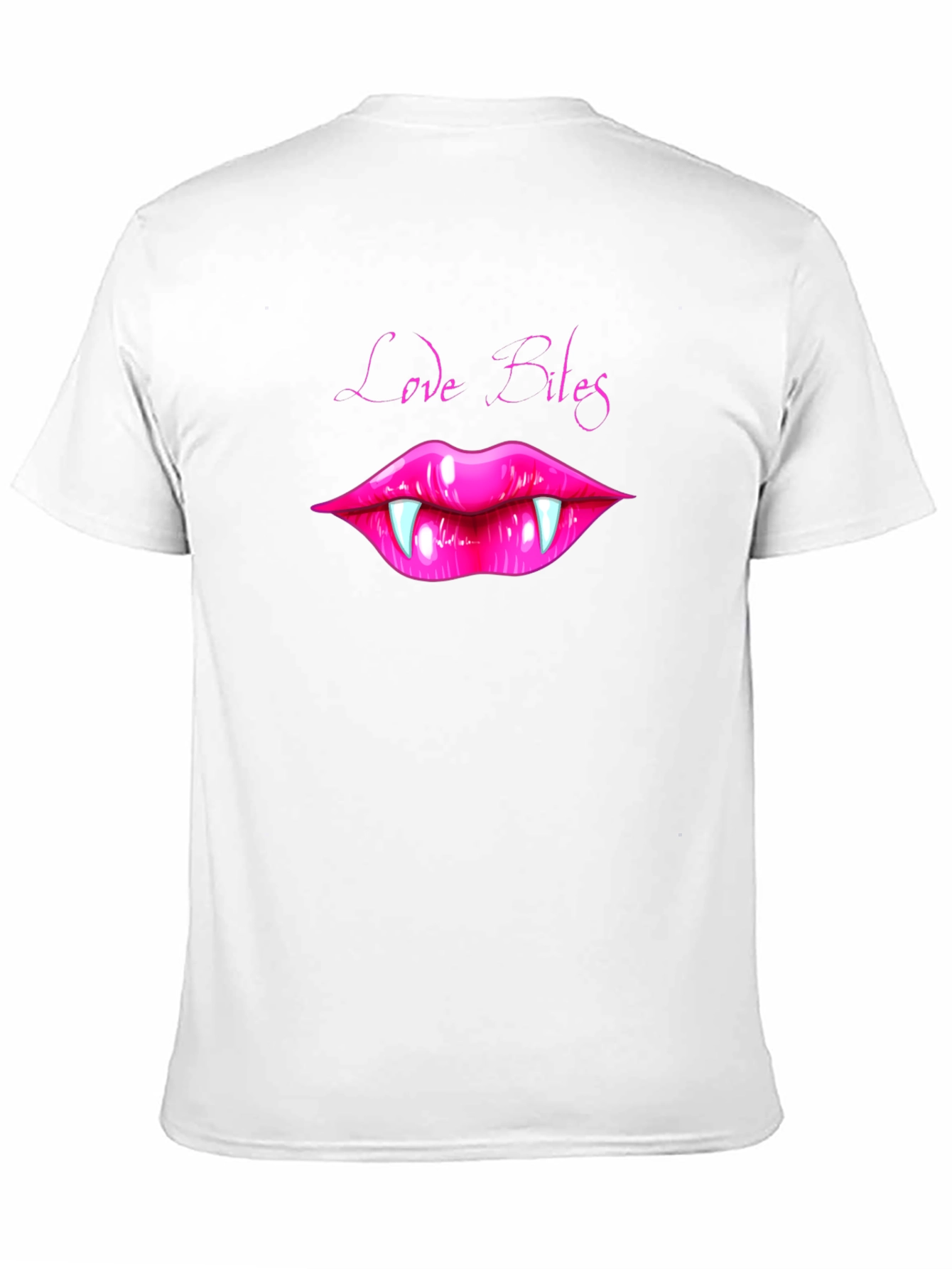 Love Bites Vampire Lips Graphic Tee - Black