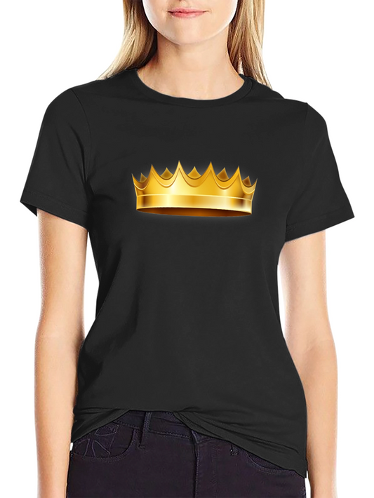 Golden Crown Graphic Tee - Black