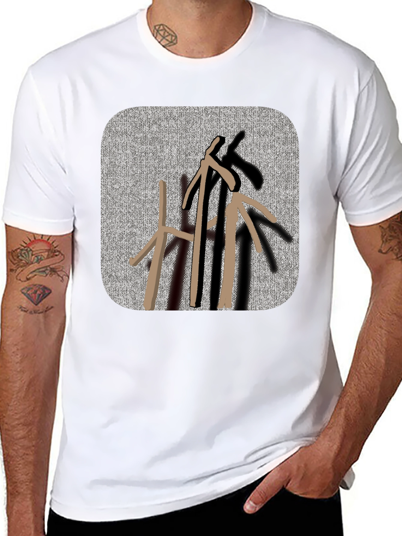 Abstract Arrows Black T-Shirt