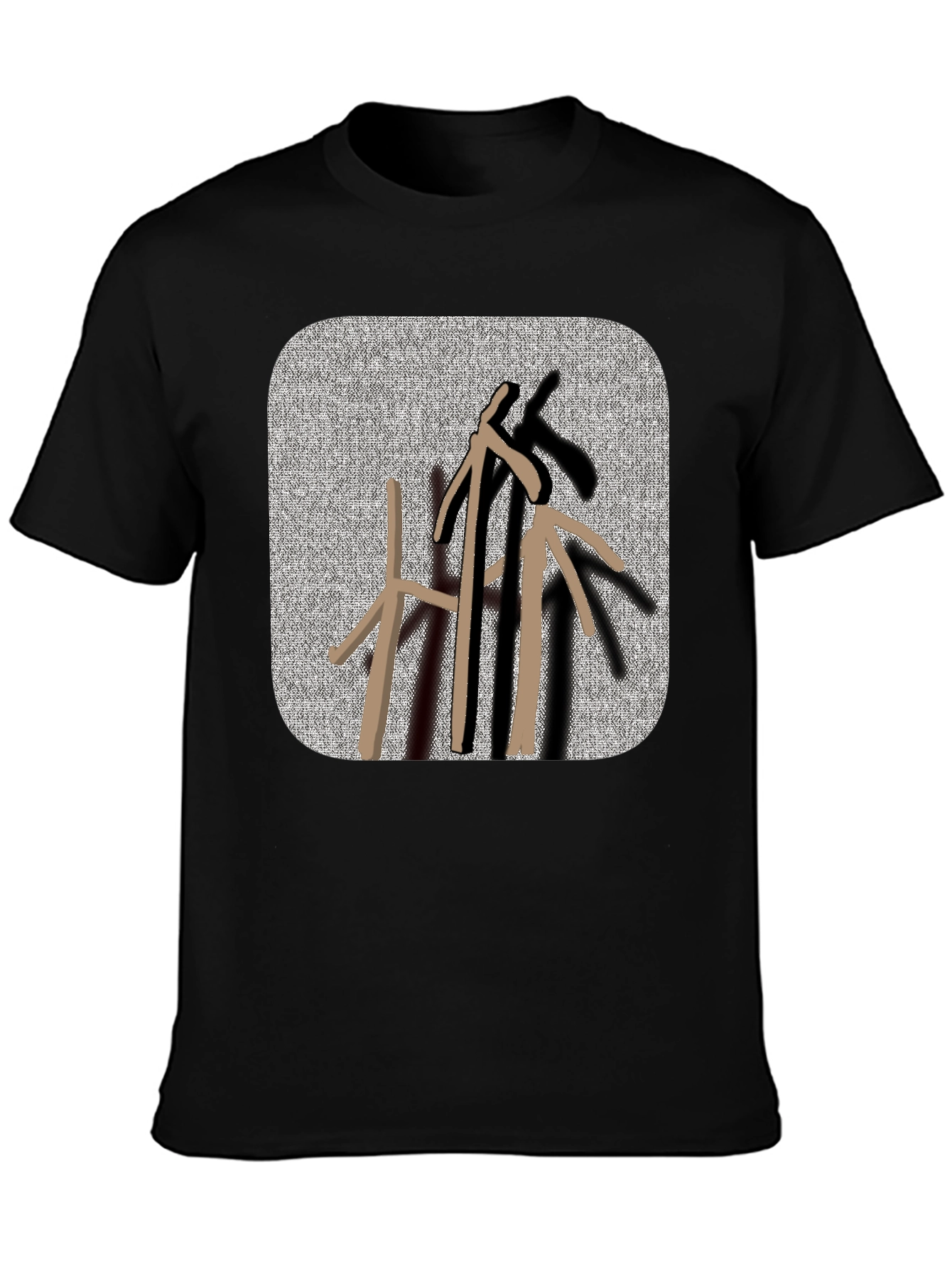 Abstract Arrows Black T-Shirt