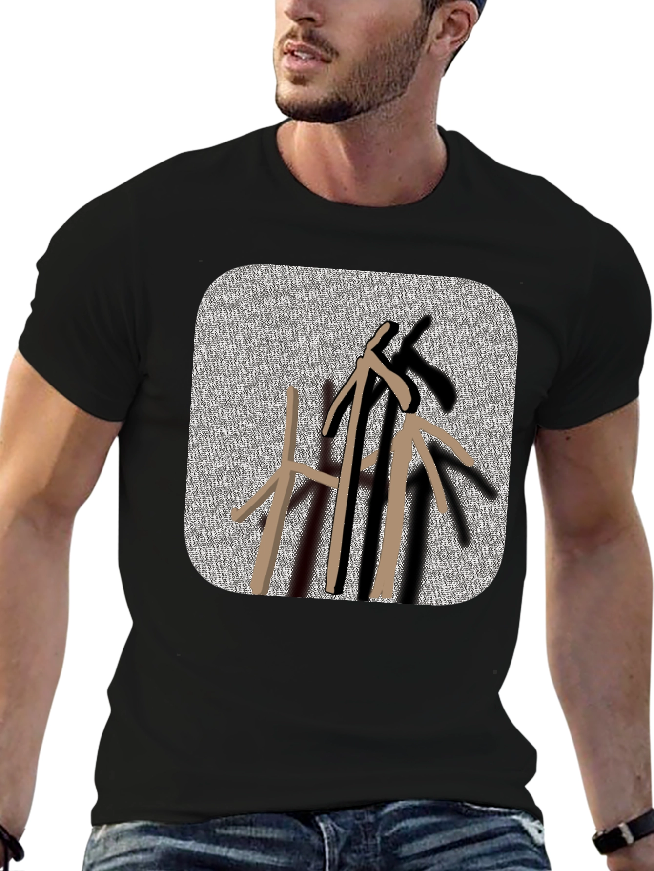 Abstract Arrows Black T-Shirt