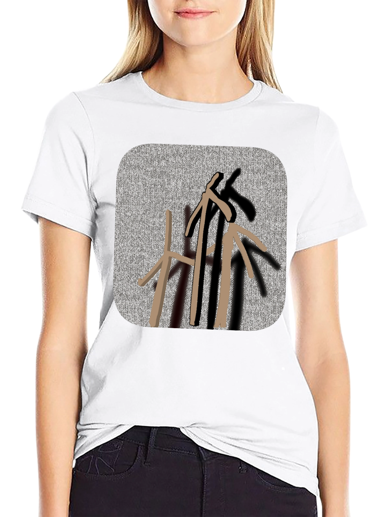 Abstract Arrows Black T-Shirt
