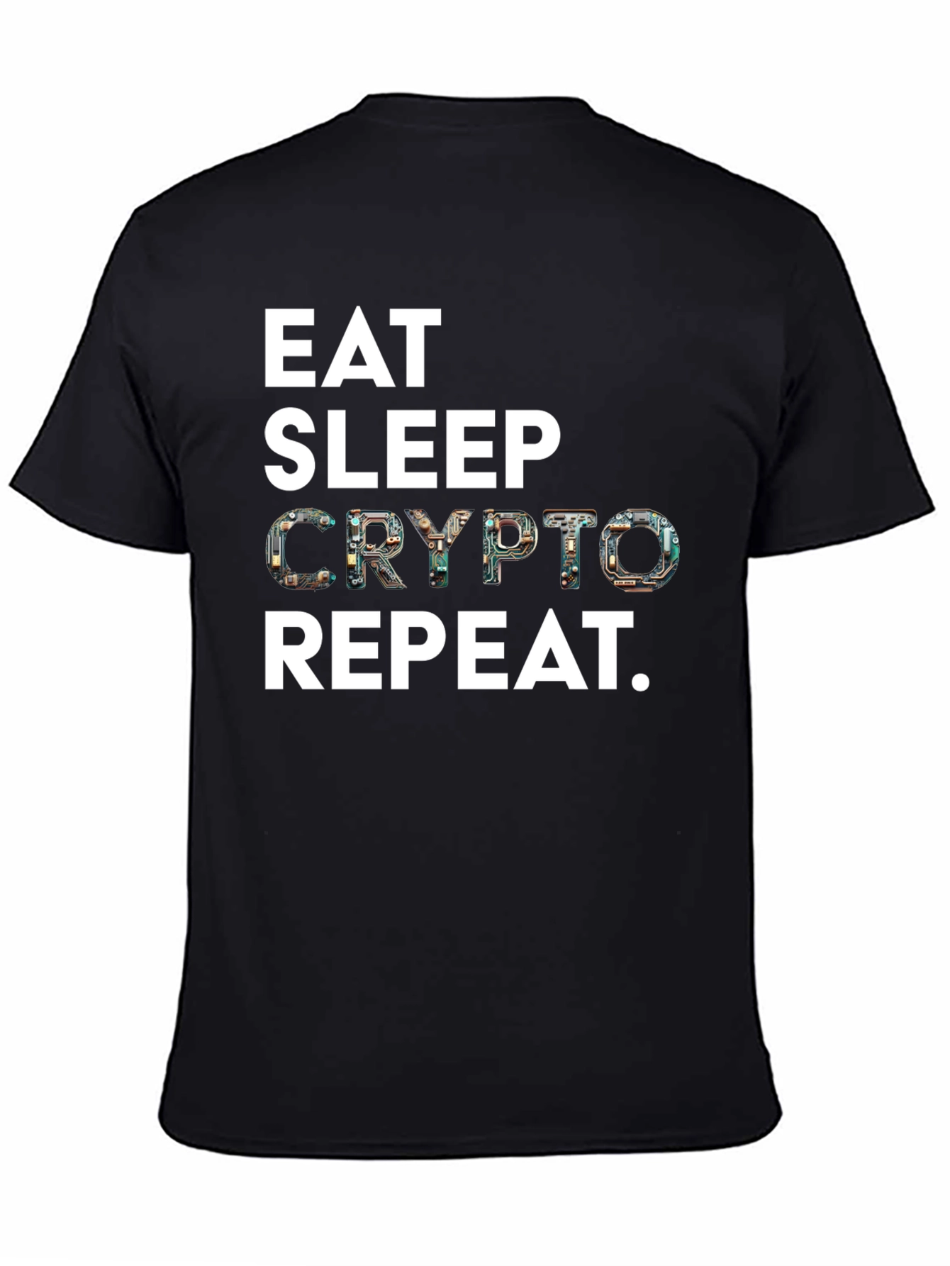 Eat Sleep Crypto Repeat Black T-Shirt