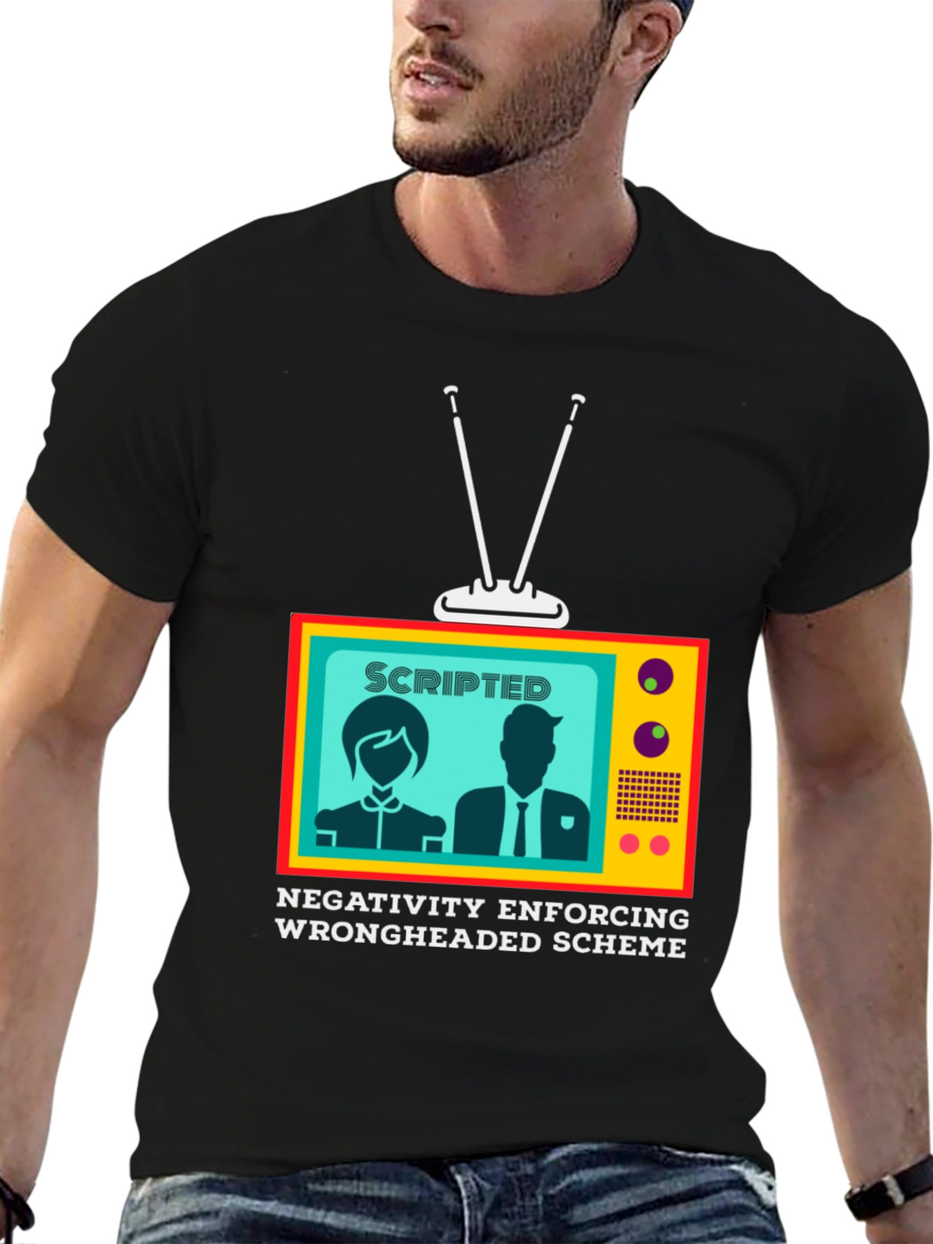 Scripted TV Graphic Tee - Enforcing Negativity