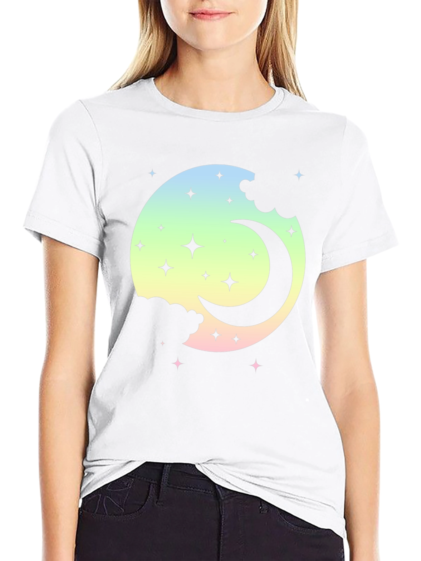 Moon and Stars Graphic T-Shirt
