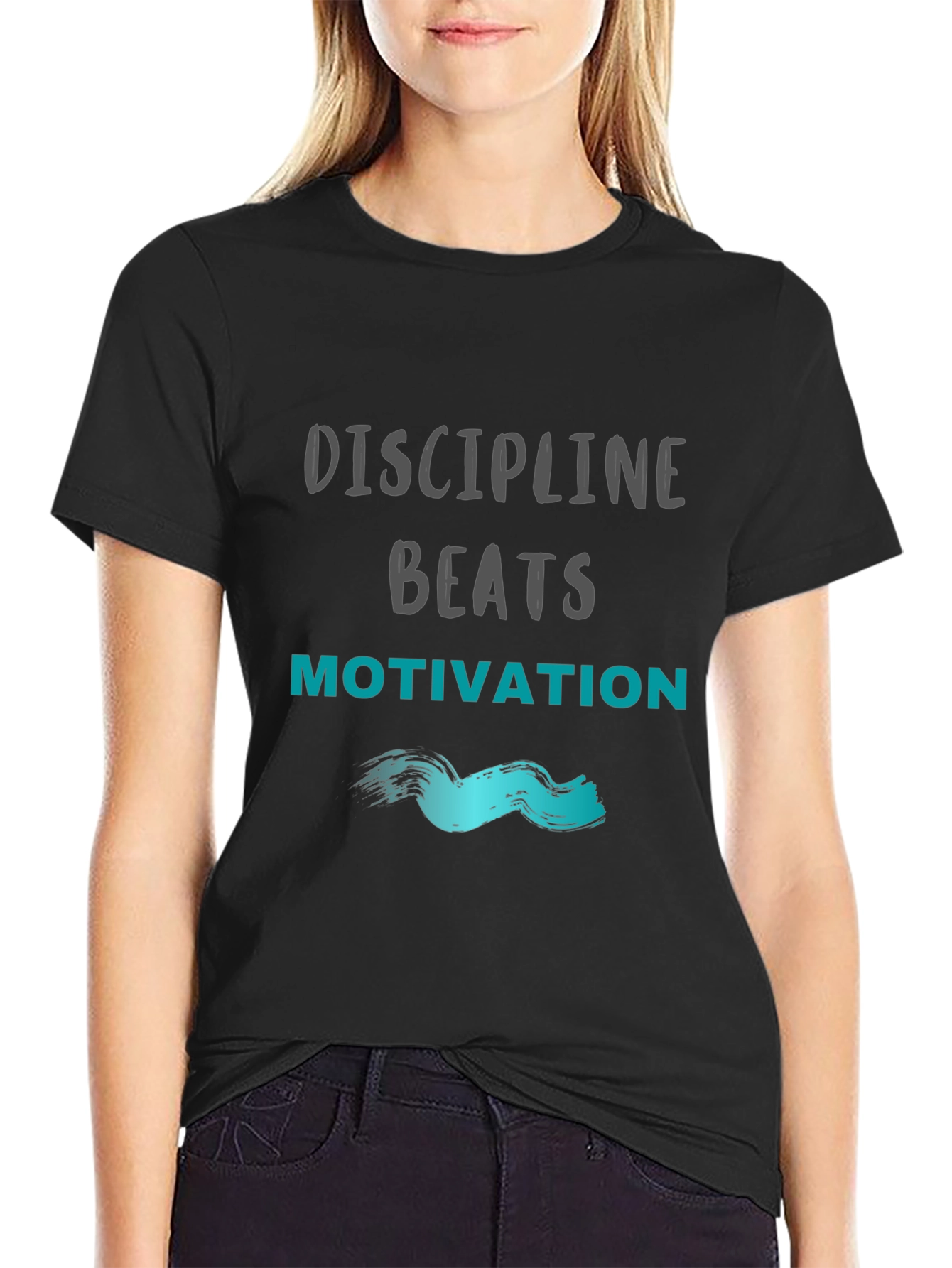 Discipline Beats Motivation T-Shirt - Black