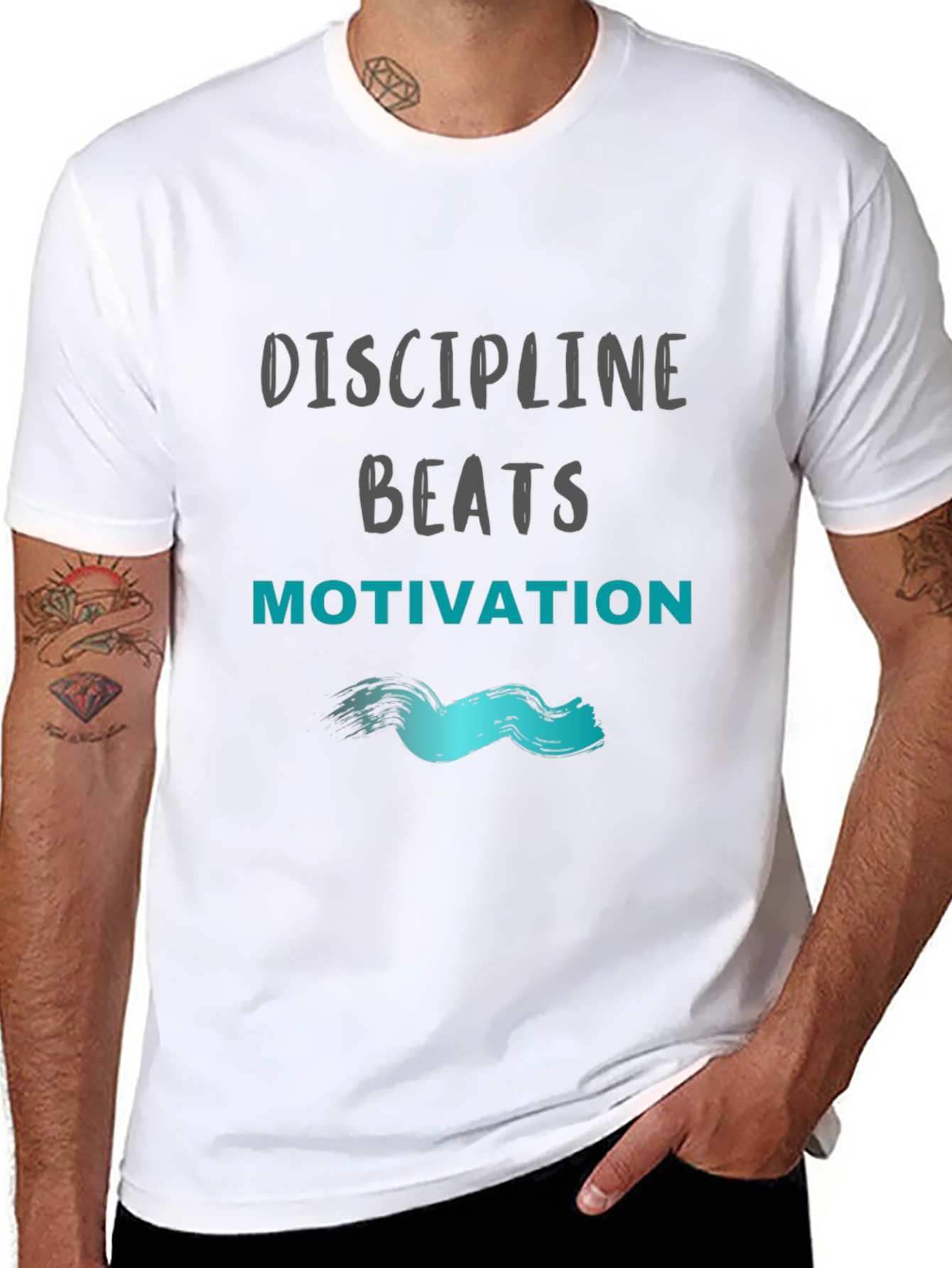 Discipline Beats Motivation T-Shirt - Black